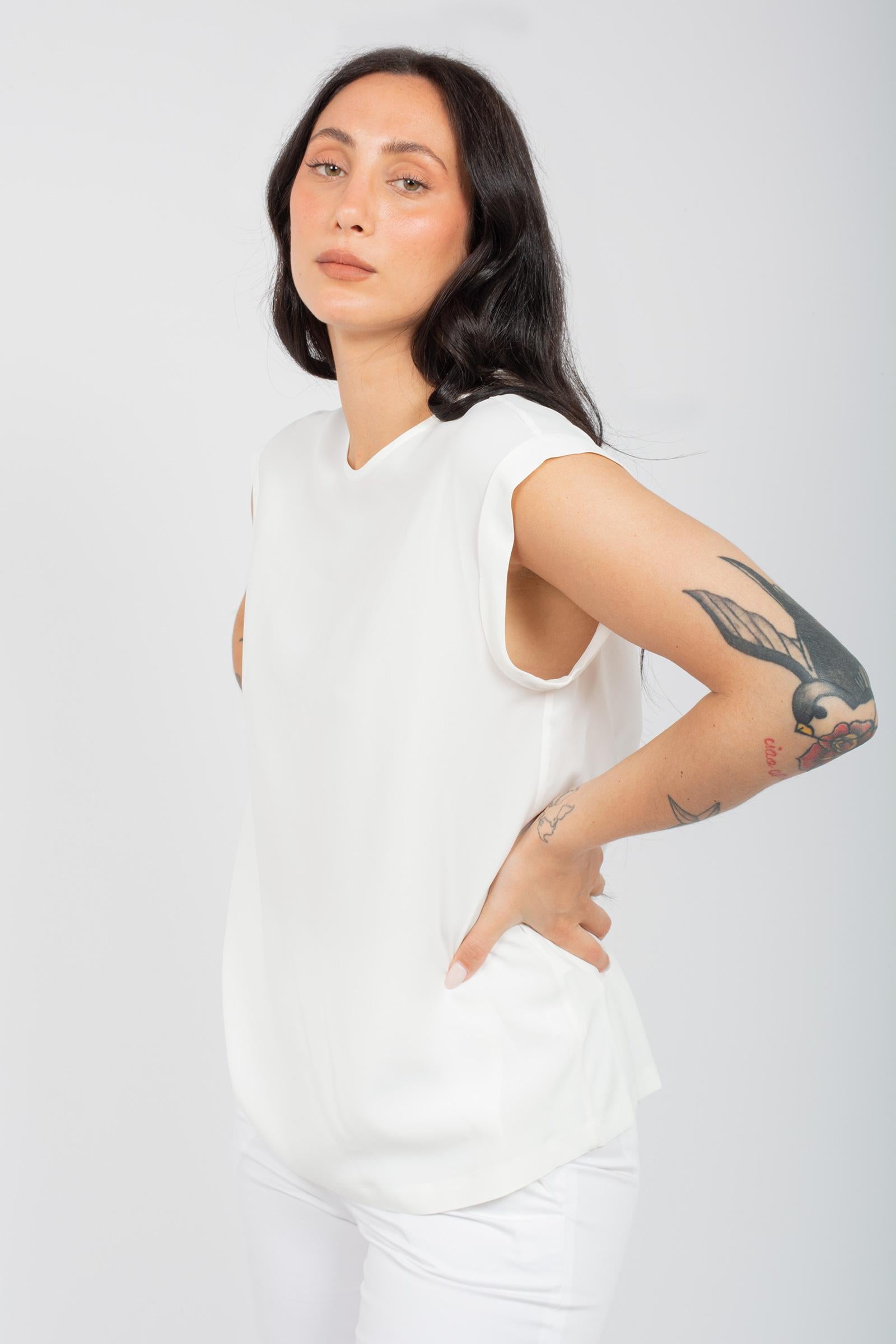 t-shirt in misto seta M0653307000 502 PESERICO EASY 