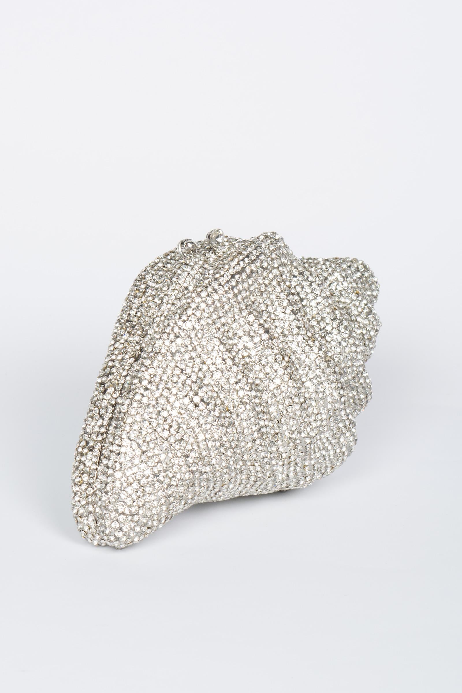 clutch conchiglia strass all over BSHELL SILVER MIRIAM STELLA 
