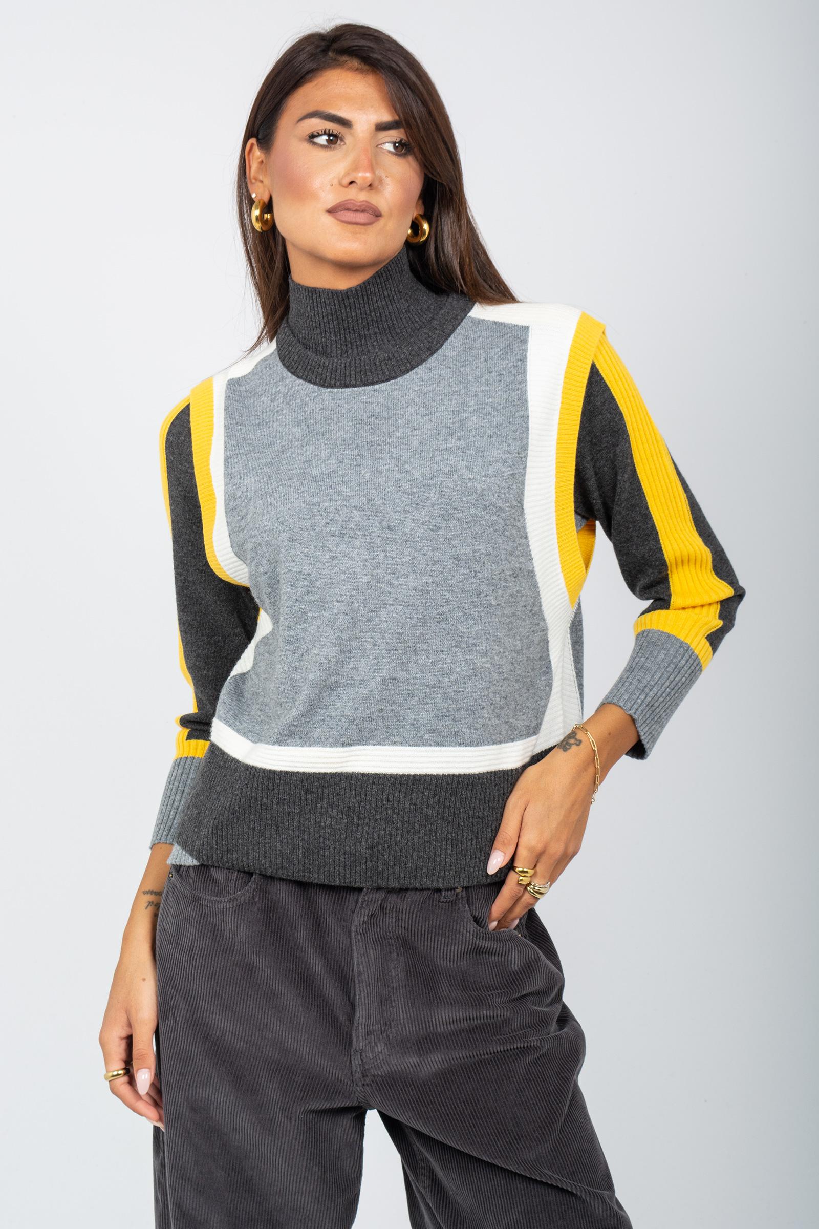 gilet colorblcok in misto lana M193J004923N B2 DIANA GALLESI 