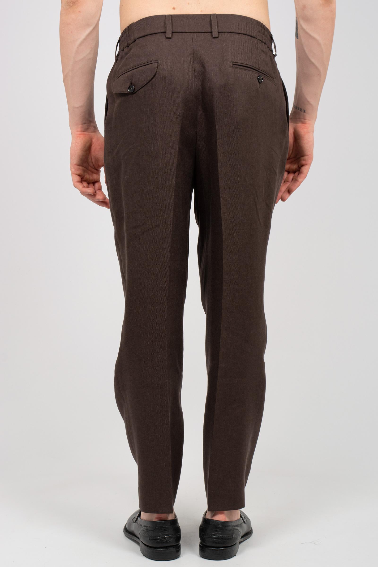 pantalone in lino 'sammy' SAMMYLM85S26 CACAO BE ABLE 