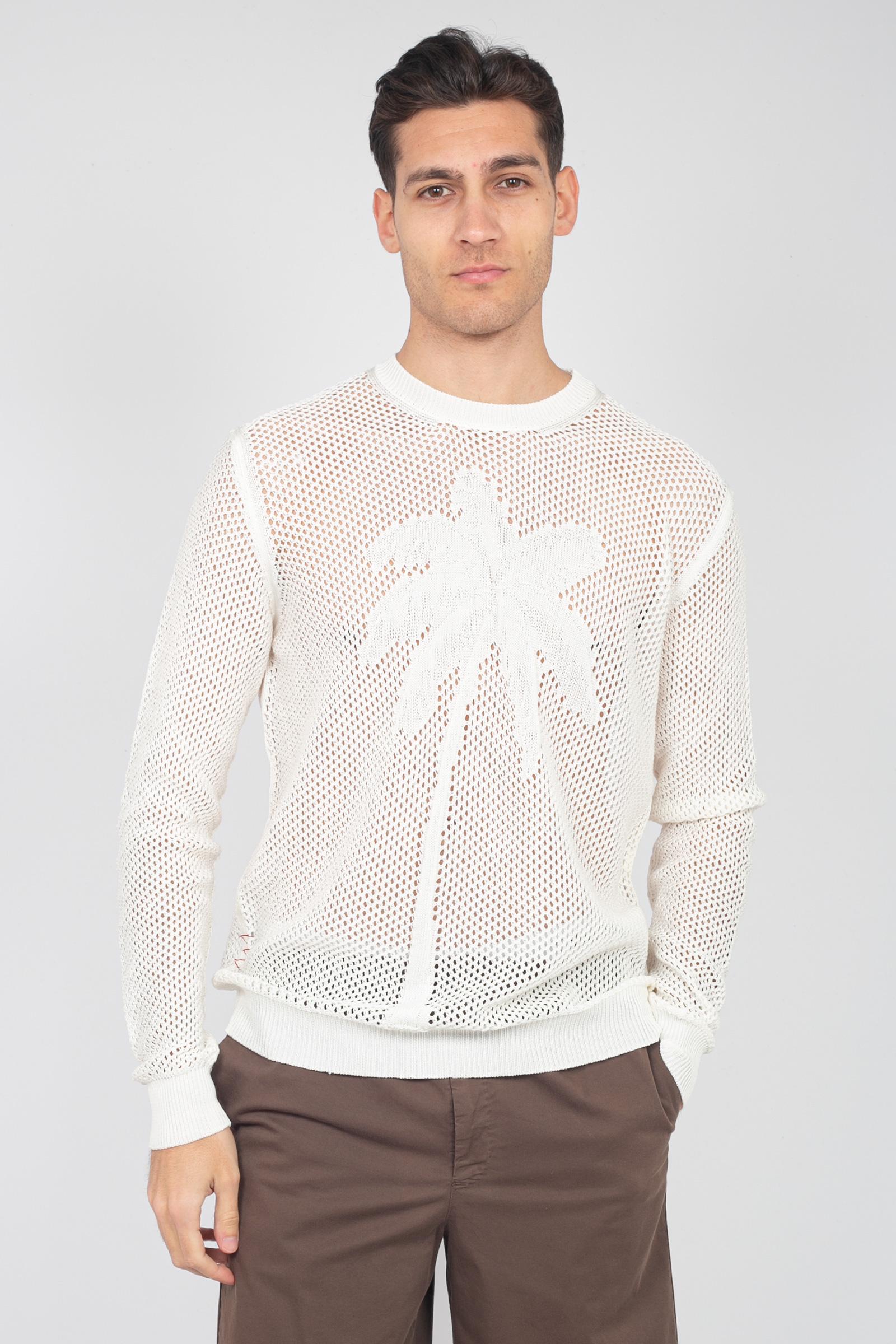 girocollo rete in cotone B9D0001D BIANCO AMARANTO 