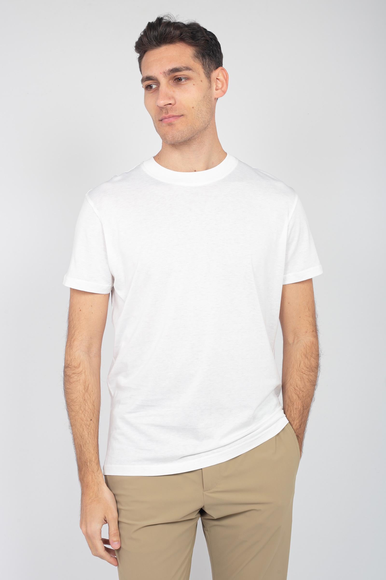 t-shirt in cotone e seta TL5STM050LEL 01CD0010 PT TORINO 