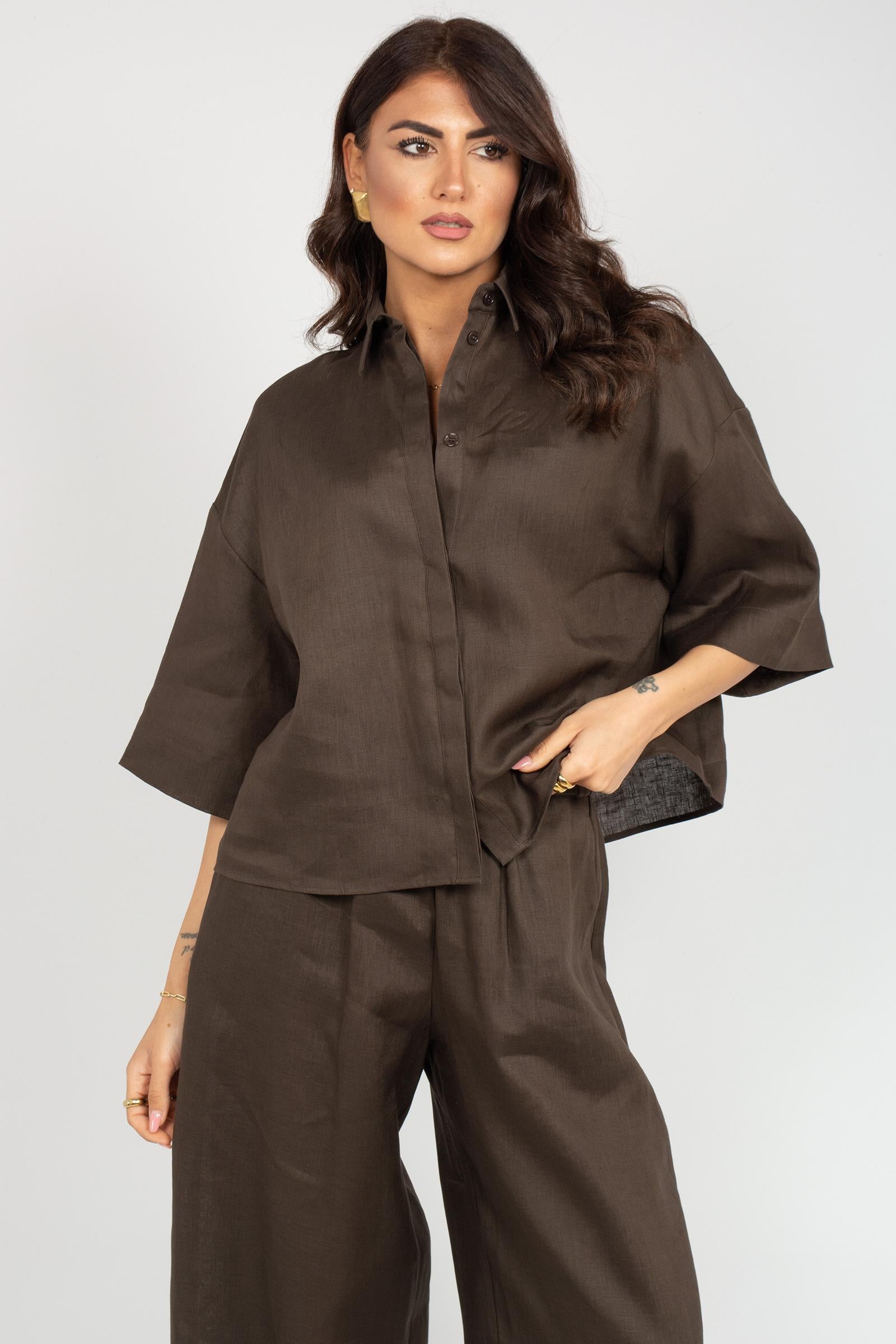 camicia in lino 'rito' 2616111038600 006 MM - MAX MARA 