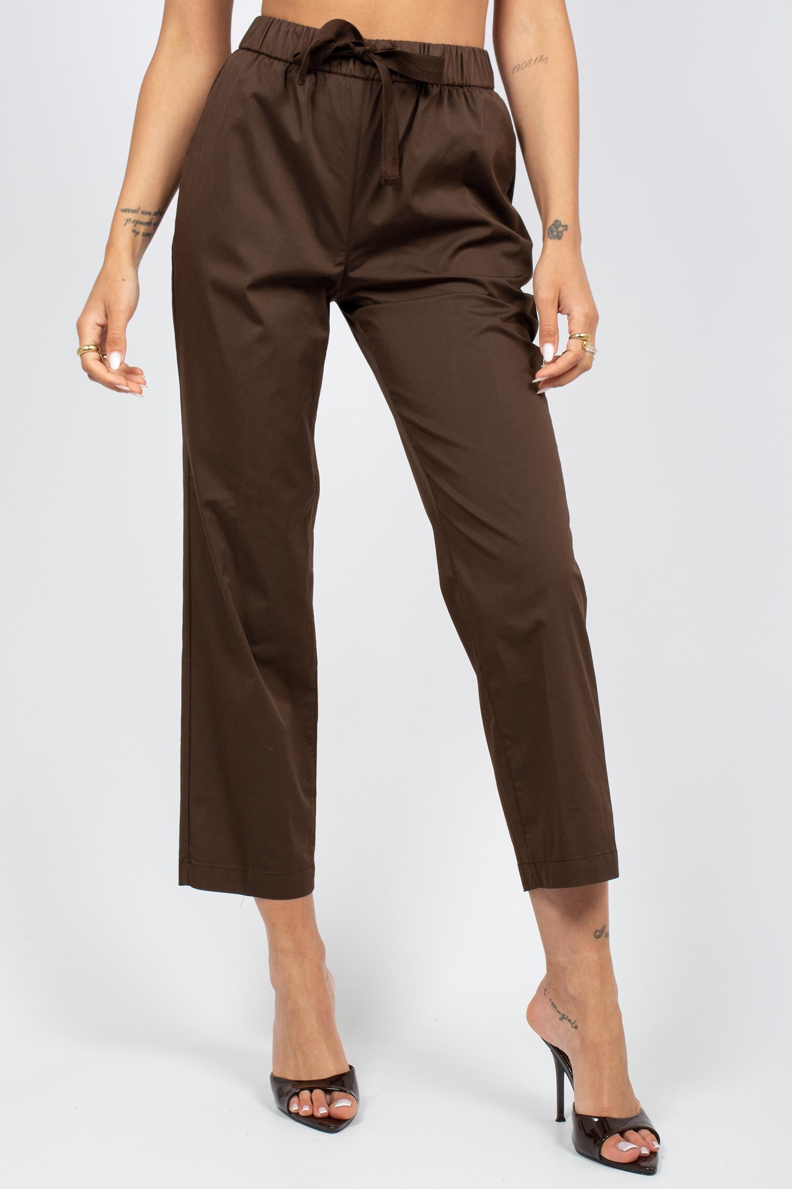 pantalone in misto cotone P26M700LJ CACAO VIA MASINI 80 