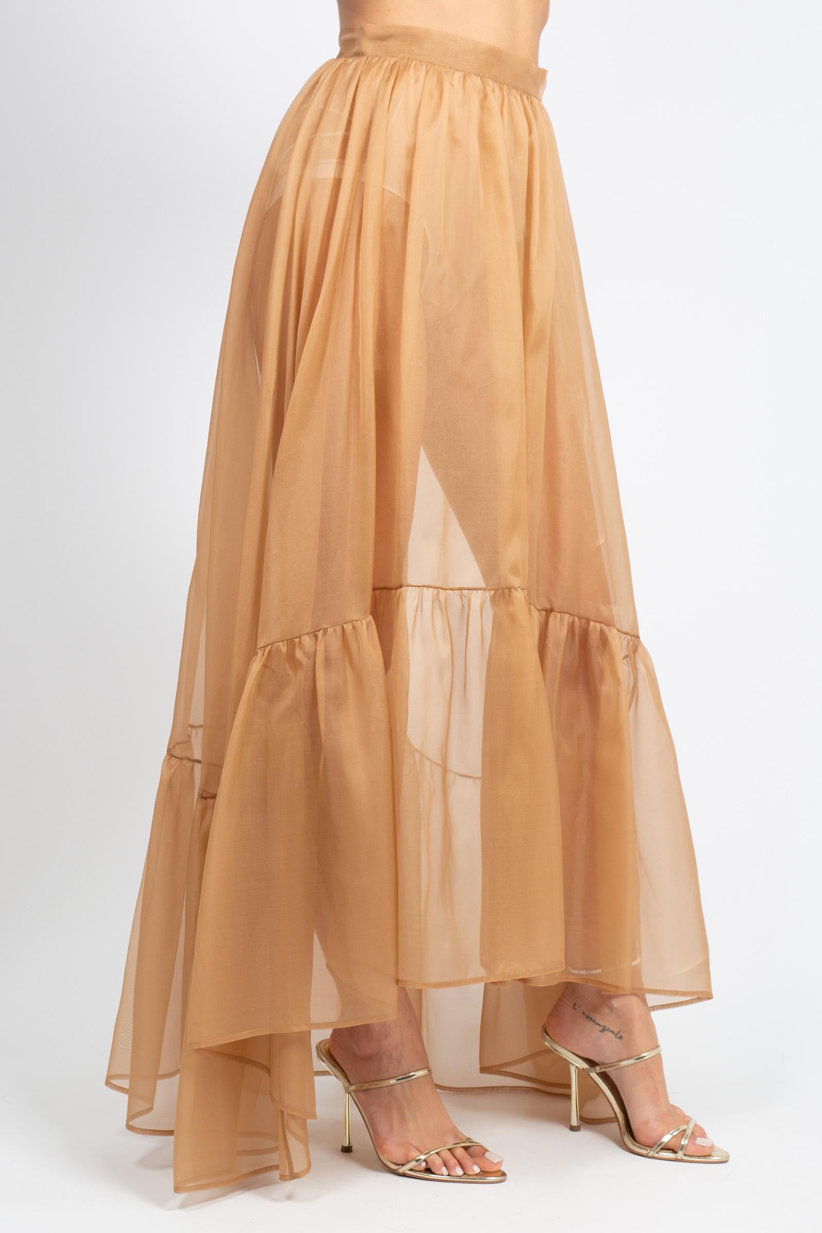 gonna lunga in organza MS2607 MOCHAMOUSSE MIRIAM STELLA 