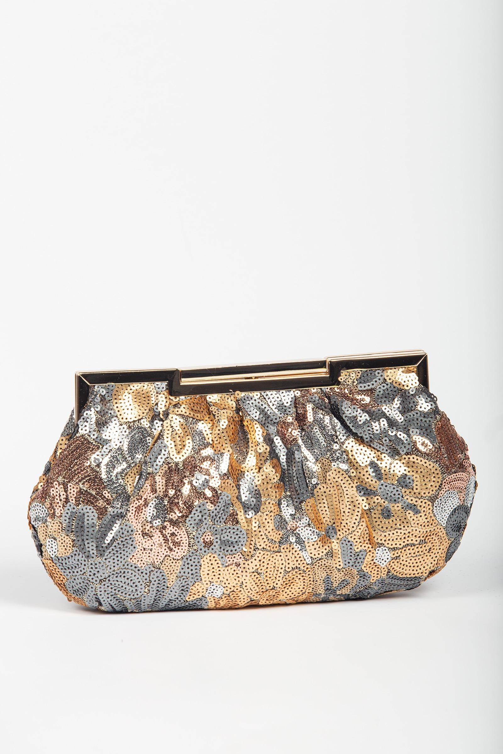 clutch morbida in pailettes ACA557 DORE ANNA CECERE 