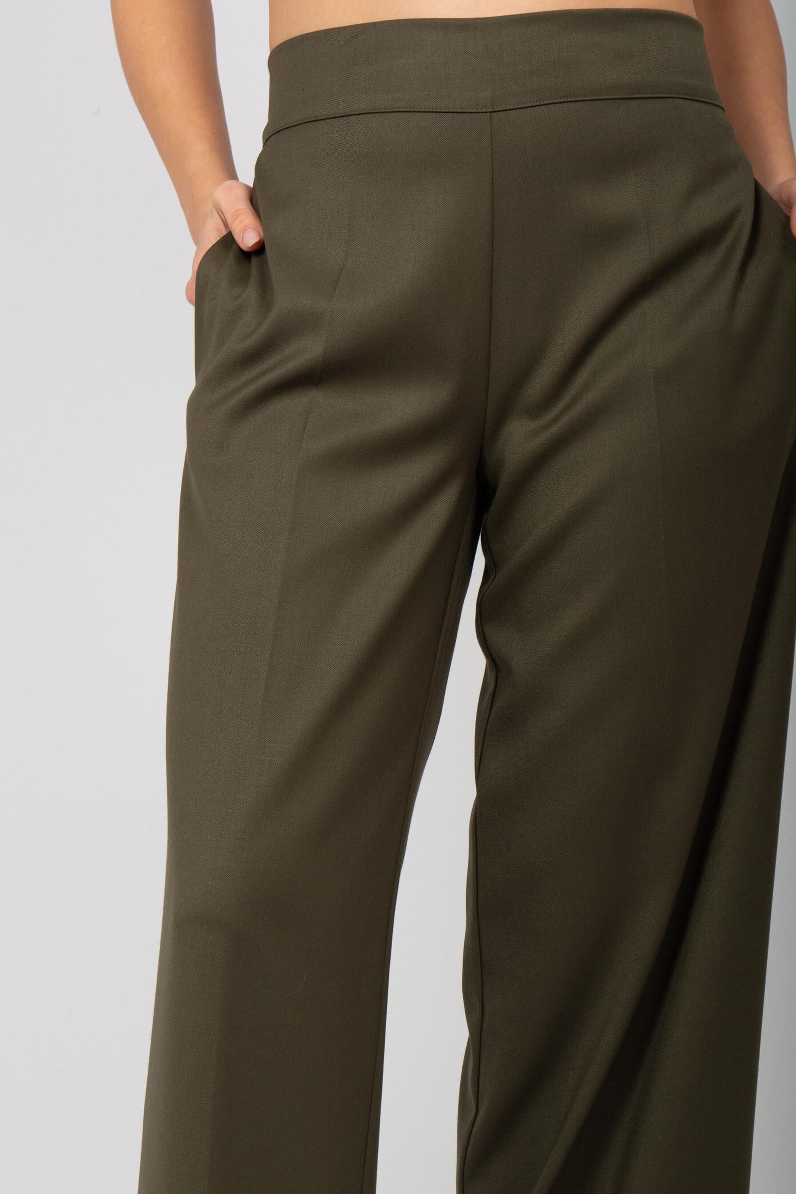 pantalone largo in flanella tecnica 61753 17 D.EXTERIOR 