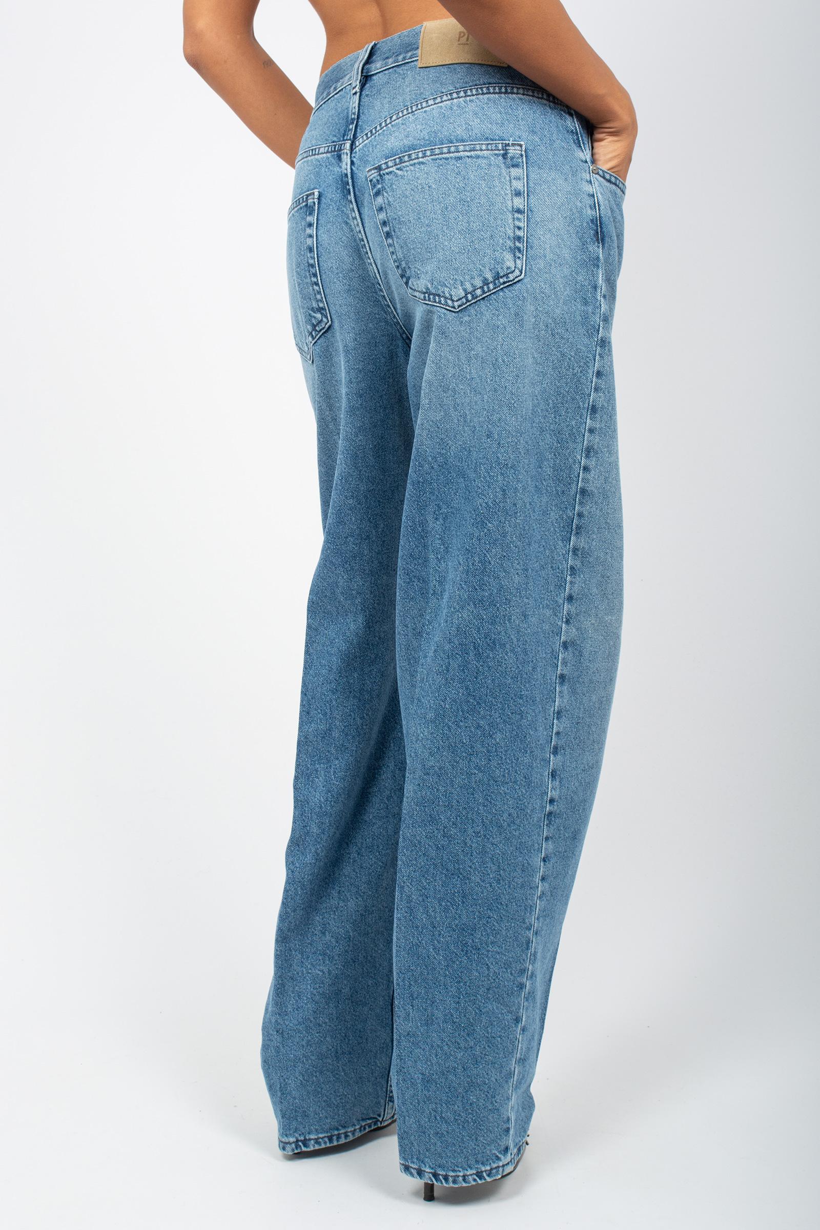 denim wide leg in cotone &#39;megan&#39; C1VPMGZ0 AW0280ML55 PT TORINO DENIM 