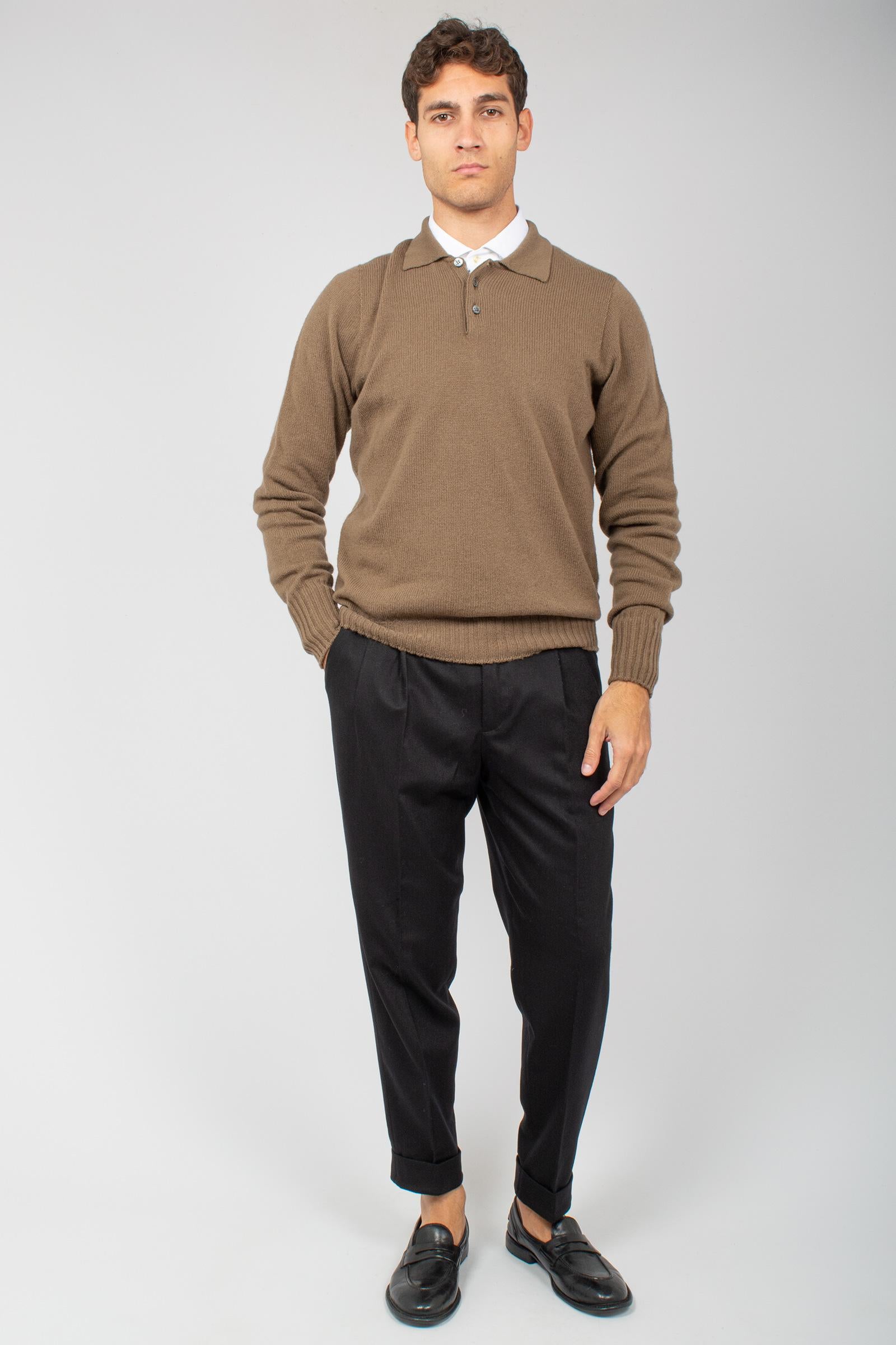 polo rasata in lambswool D4W145L 567 DRUMOHR 