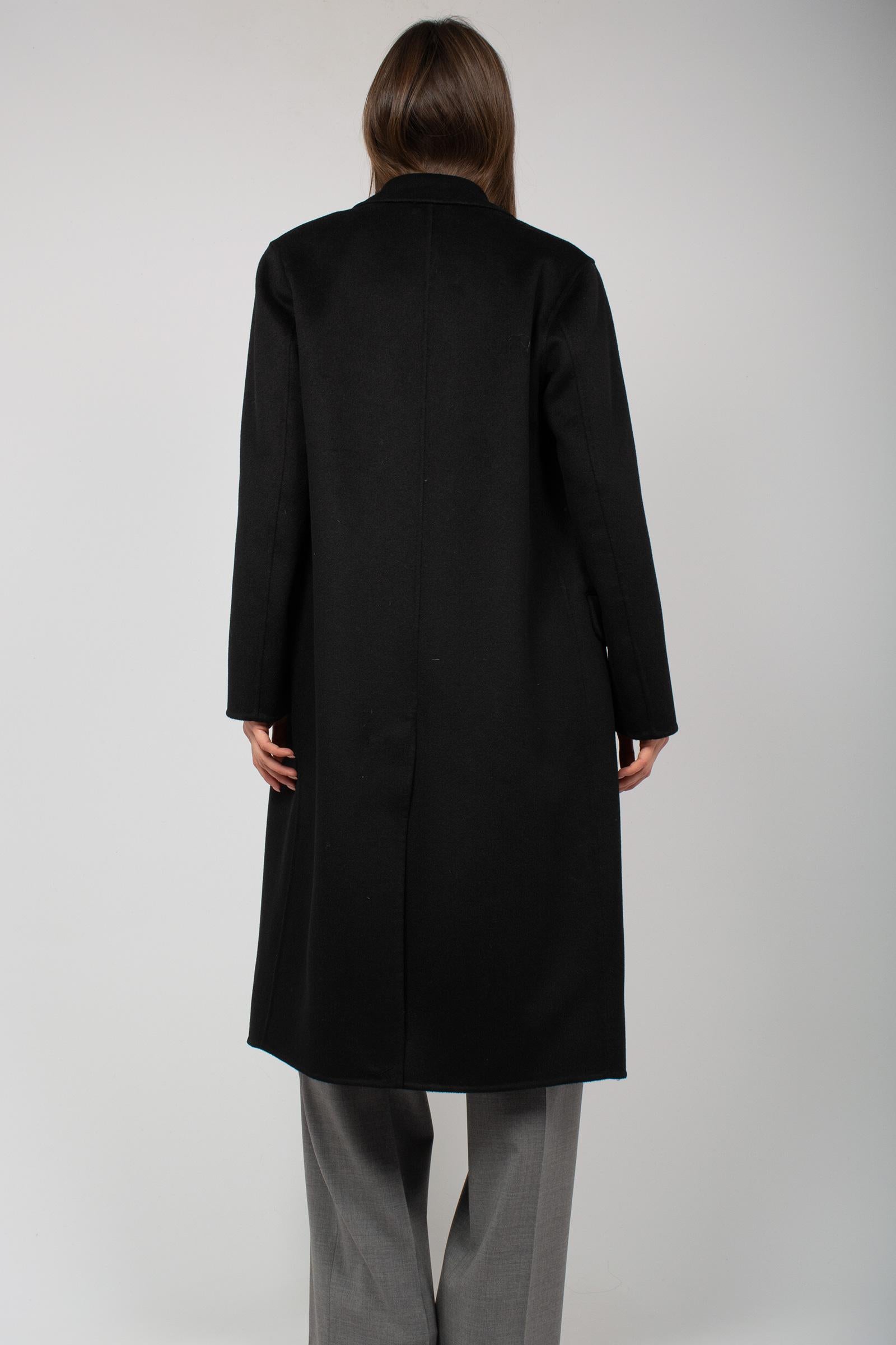 cappotto in panno di lana 'arianna' B51PDARIADOU NERO PALTO' 