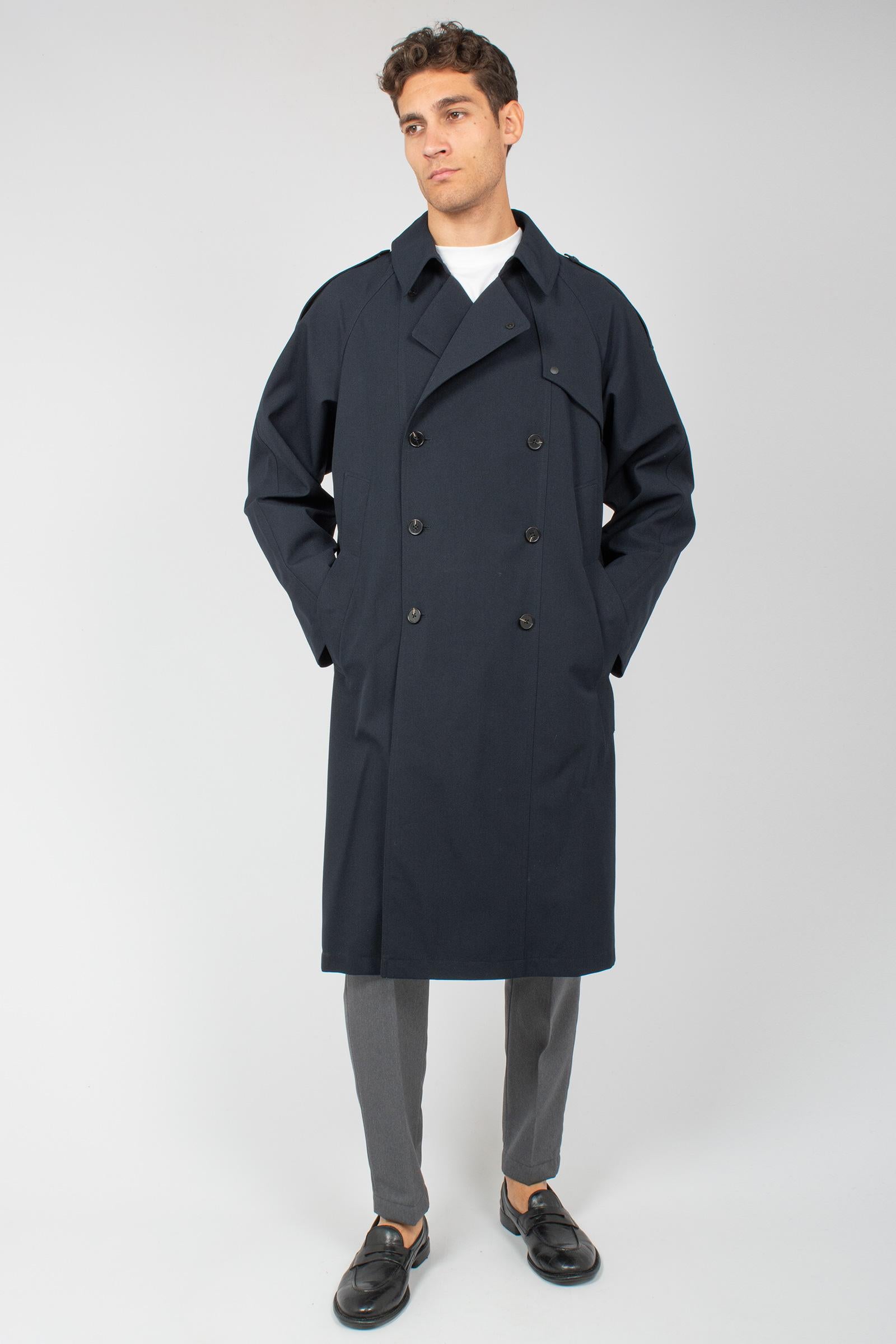 trench in drill di lana tecnica 'luca' B51PXLUCADSU 205 PALTO' 