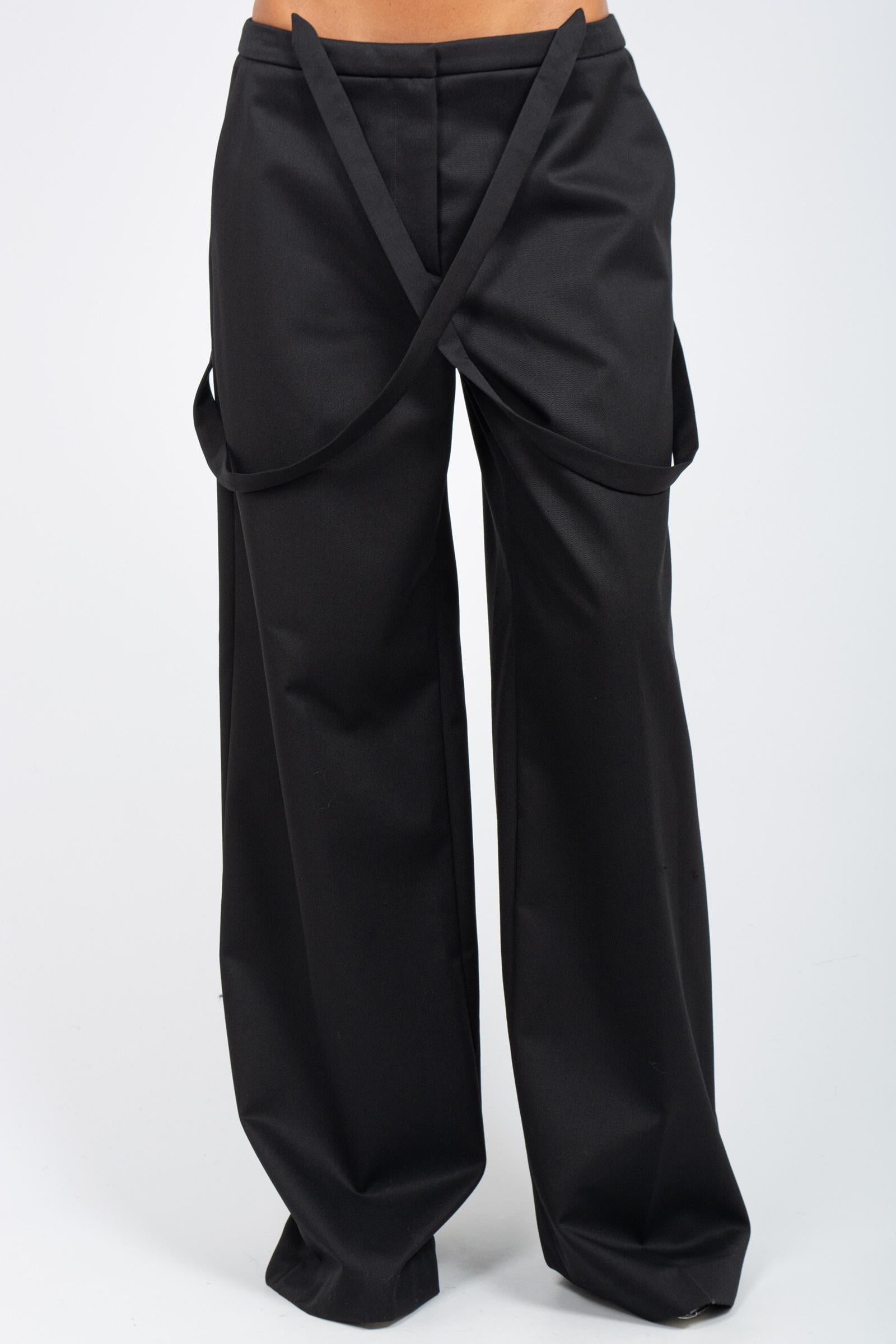 pantalone con bretelle in gabardine di lana 'diana' CDVSDNZX0STD SD740990 PT TORINO 