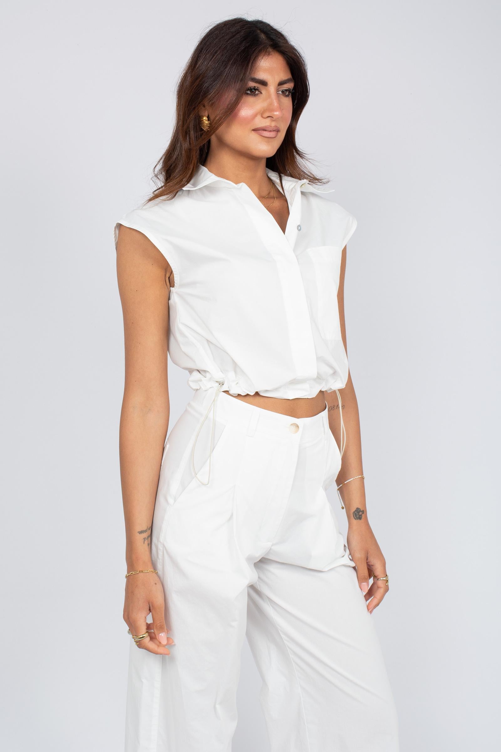 camicia boxy in cotone VEMBRA307 1356 HANAMI D'OR 