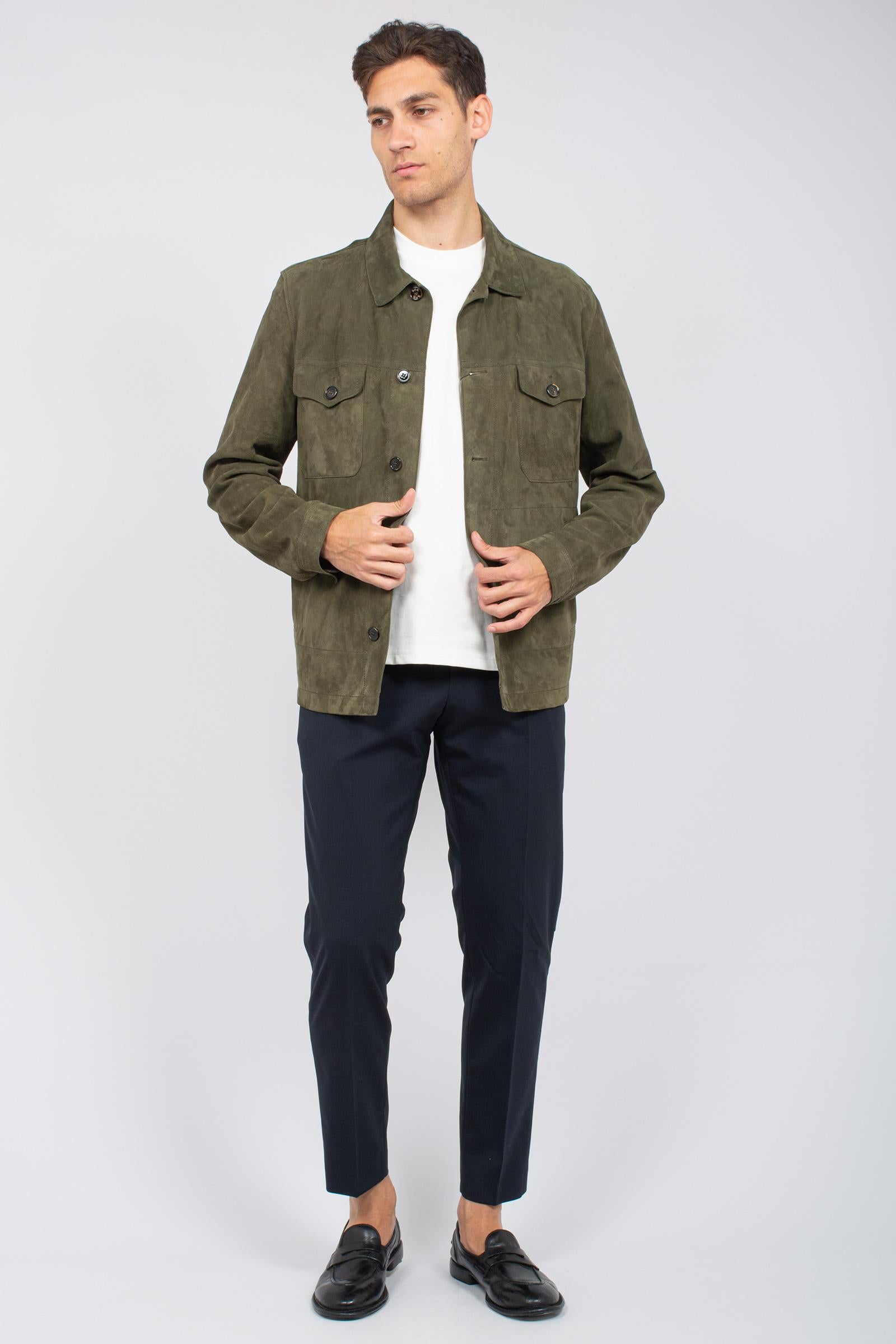 giacca in suede 30001526SUEDE MILITARY HCR 