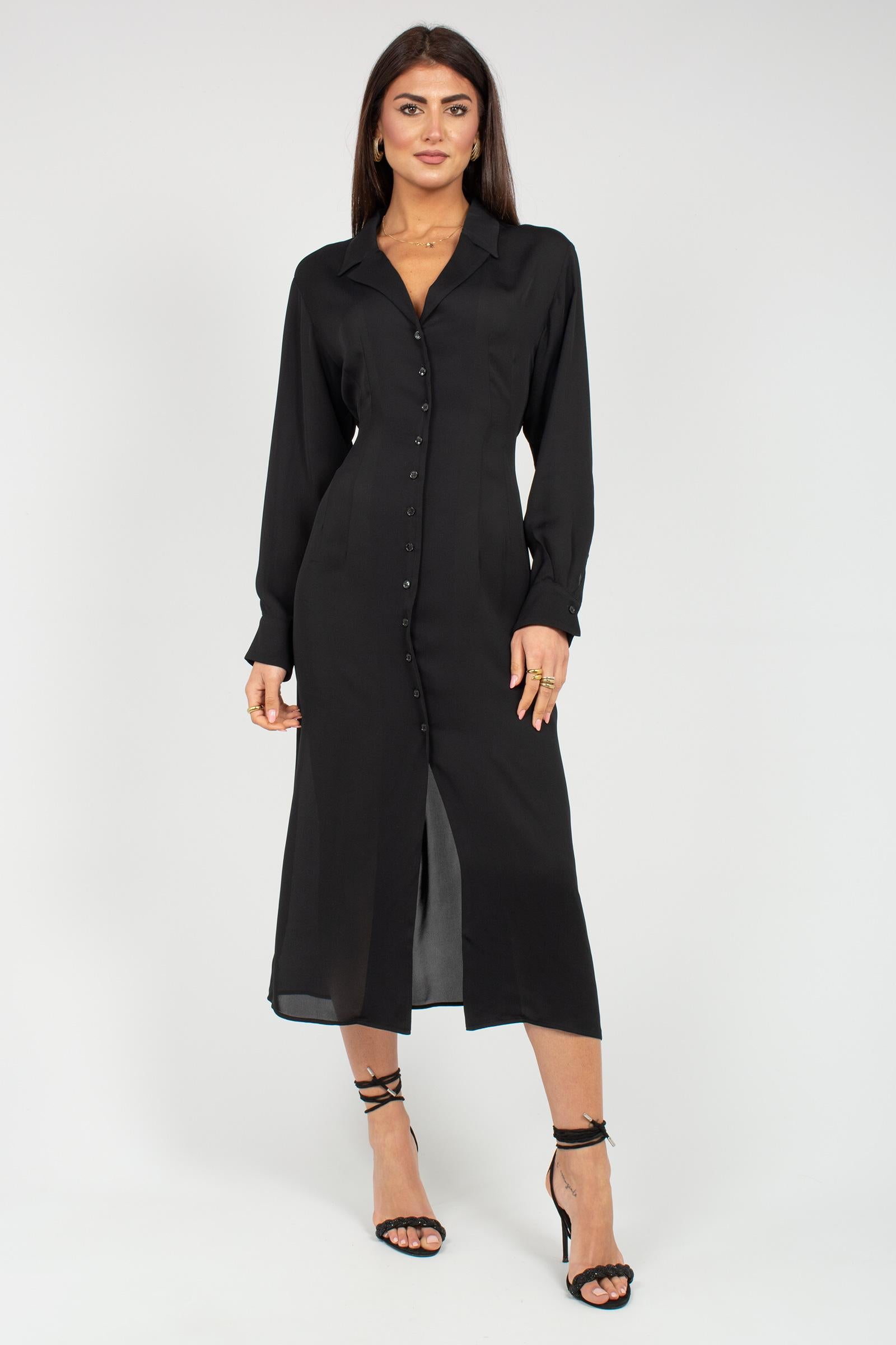 abito chemise in viscosa 'tiglio' TIGLIO 002 MARELLA 