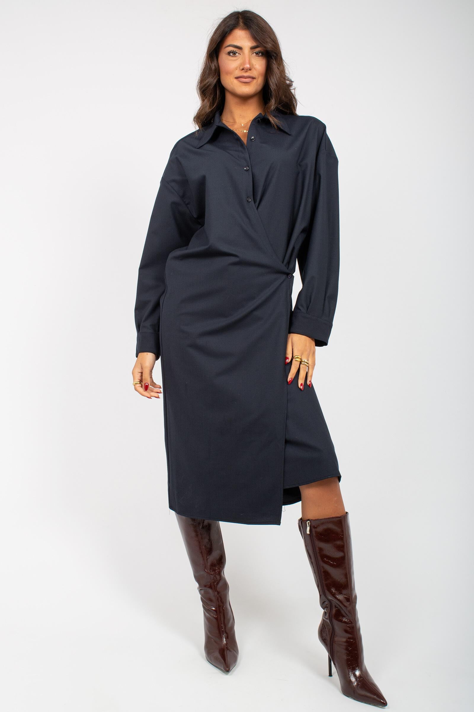 abito in misto lana M1F0162 NAVY SOLOTRE 
