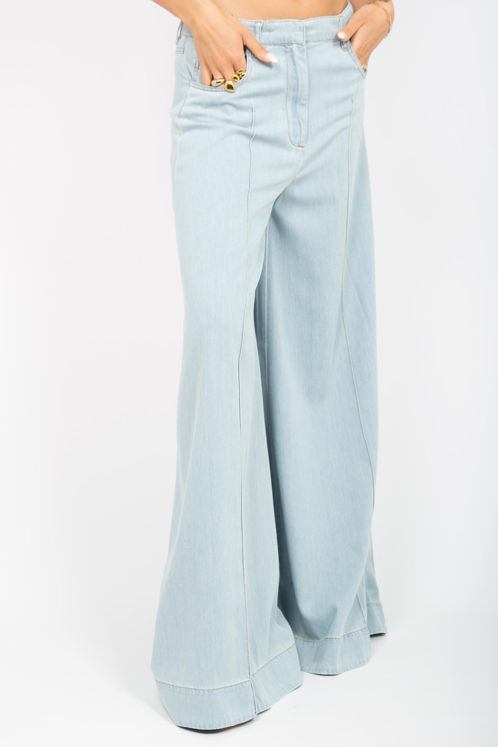 denim ampio in misto cotone P25CPPAT0501 V0739 SIMONA CORSELLINI 