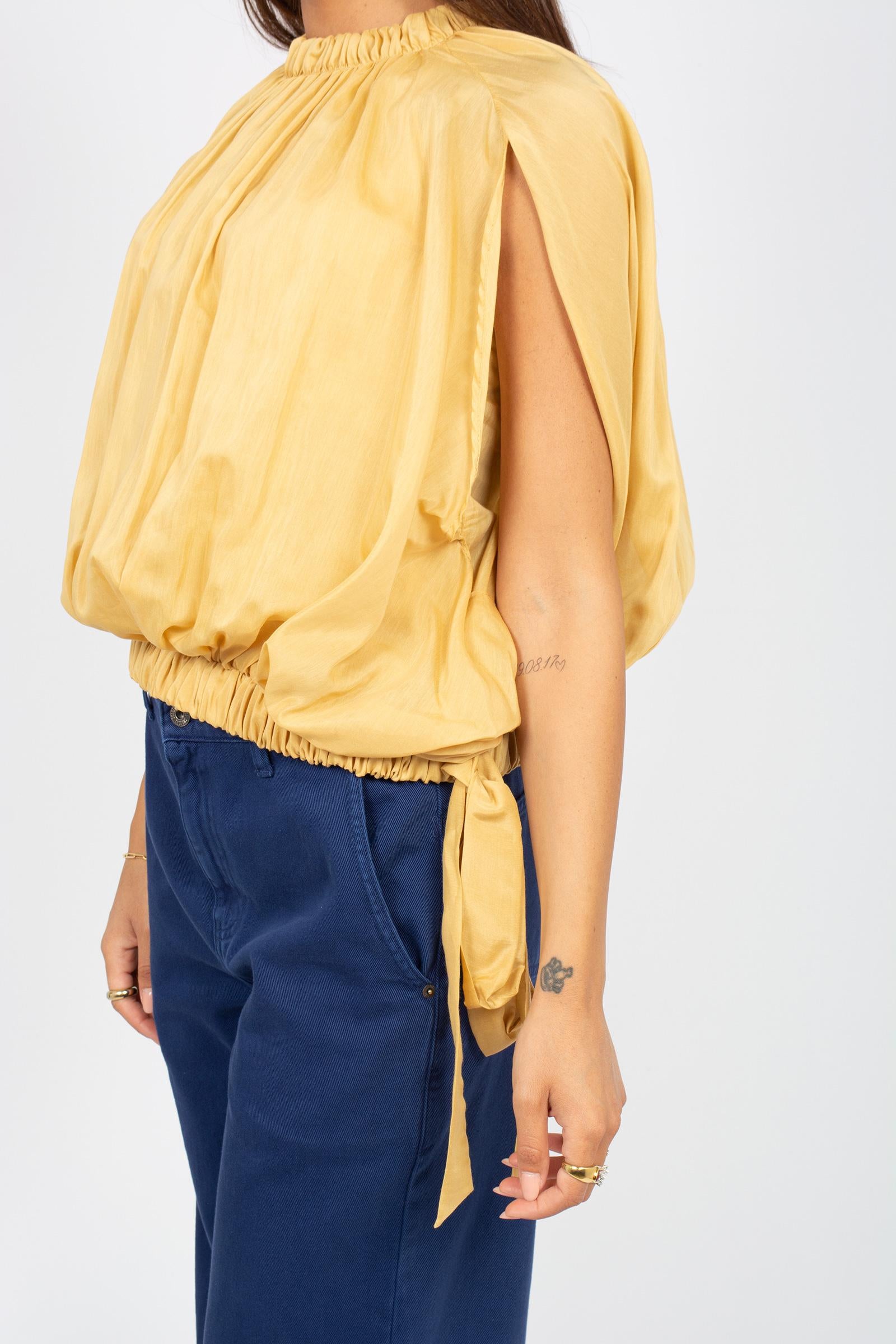 blusa in voile di cotone 'zavia' S6SI12 T31 SEMICOUTURE 