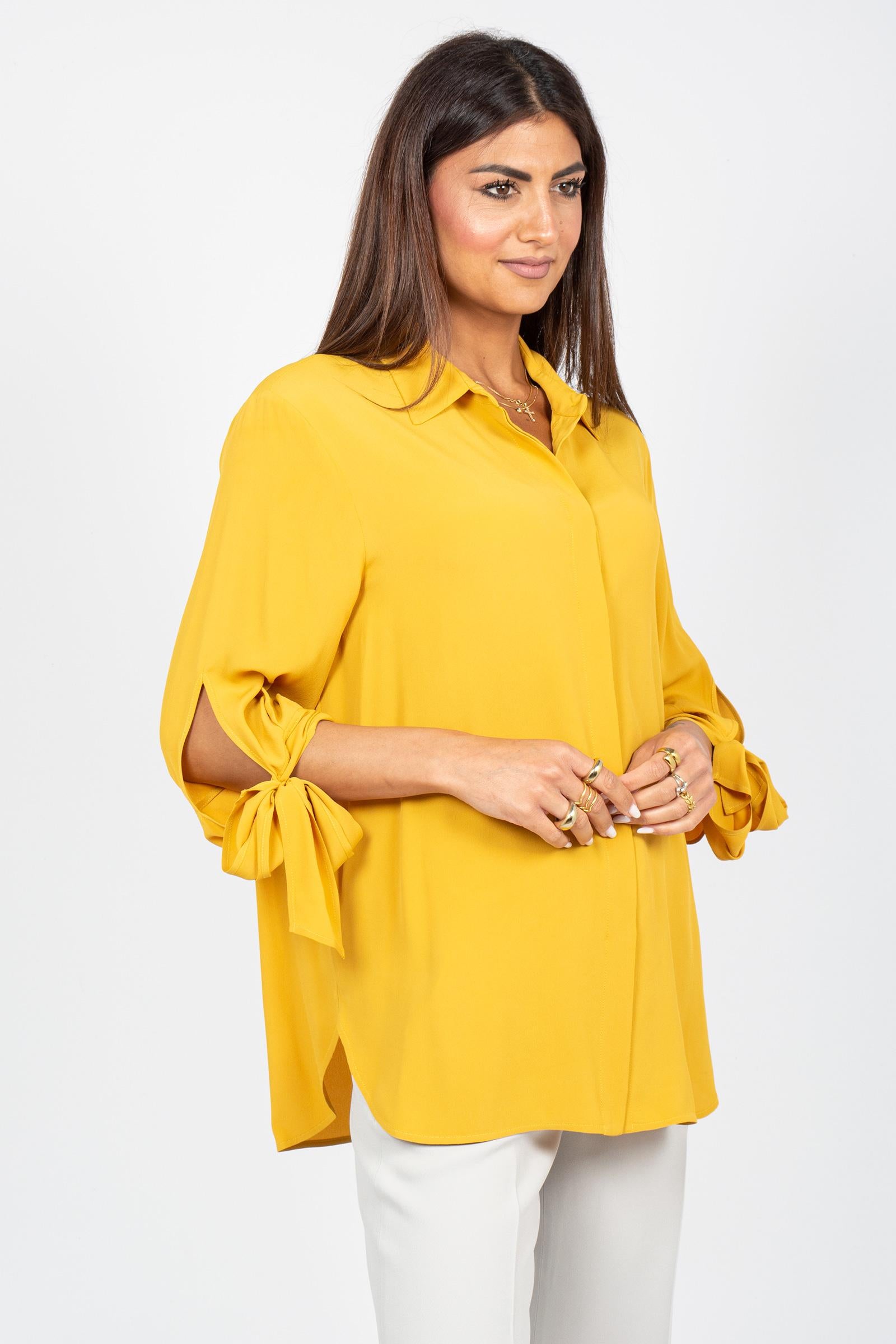 blusa in misto seta 'brittani' S6SU12 B20 SEMICOUTURE 