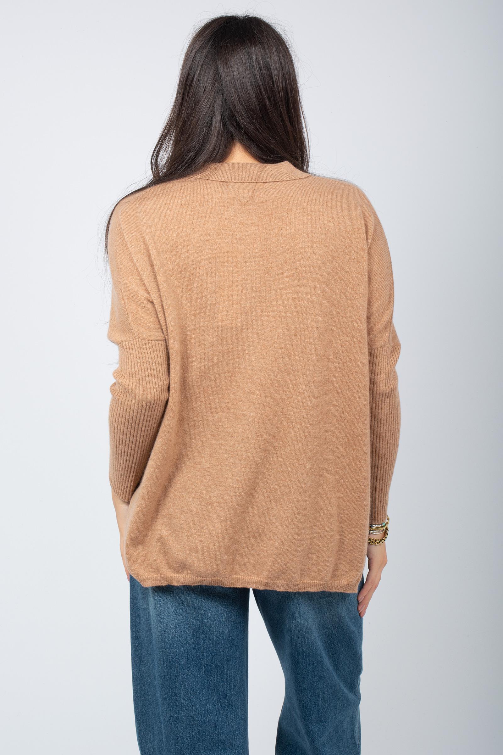 camicia in cashmere 4704013C CAMEL NOT SHY 