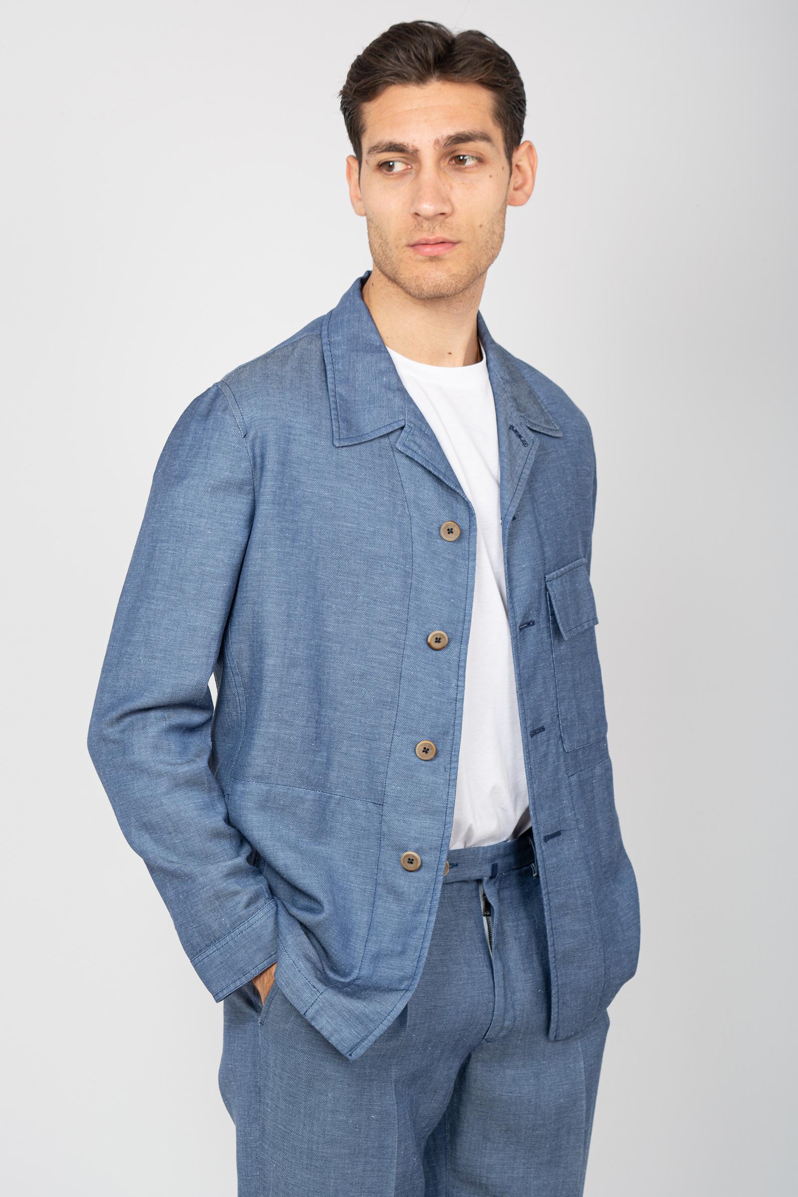 overshirt in cotone e canapa PABLOTF0532 572 THE GIGI 