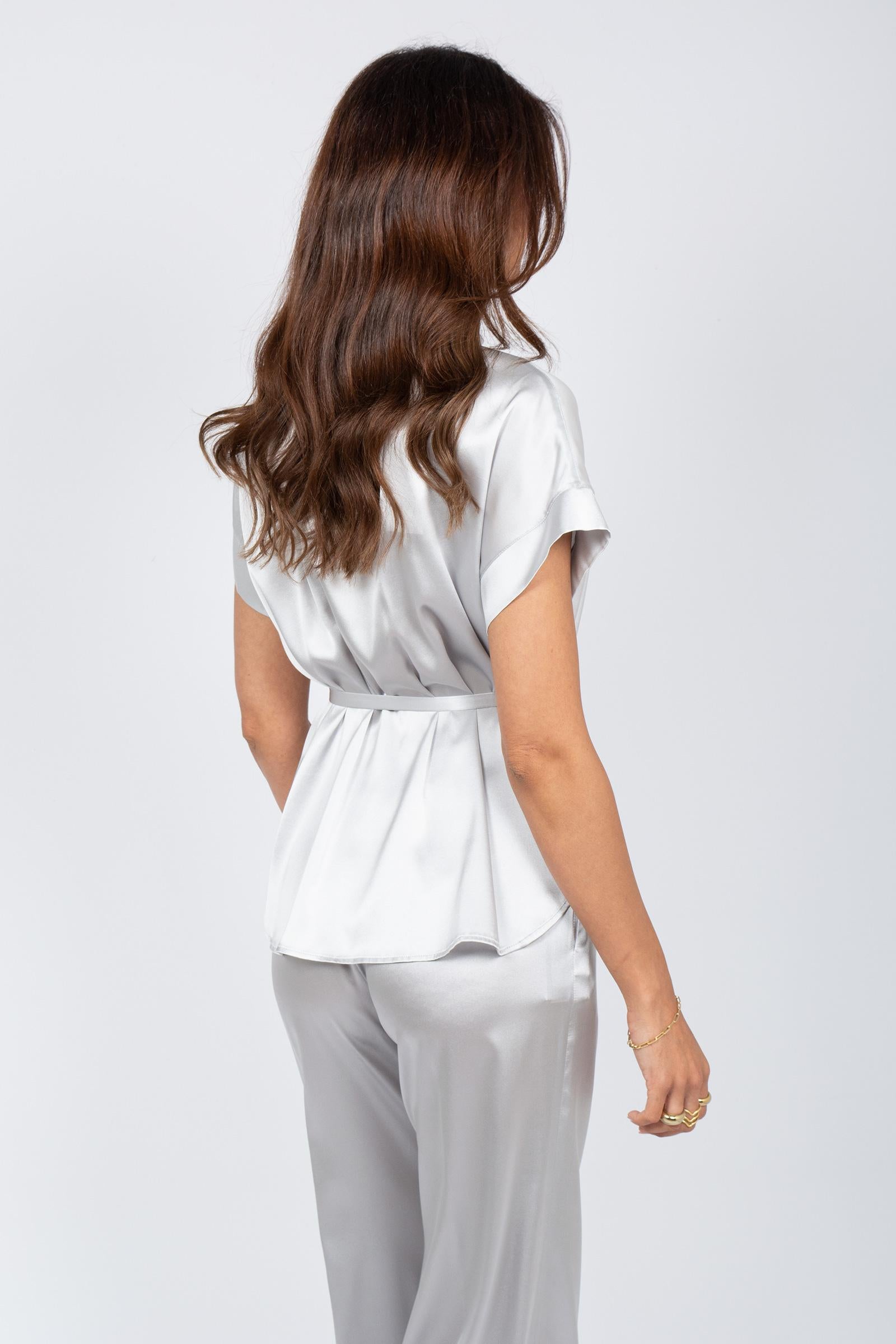 camicia in seta stretch SS260231616 62 PUROTATTO 