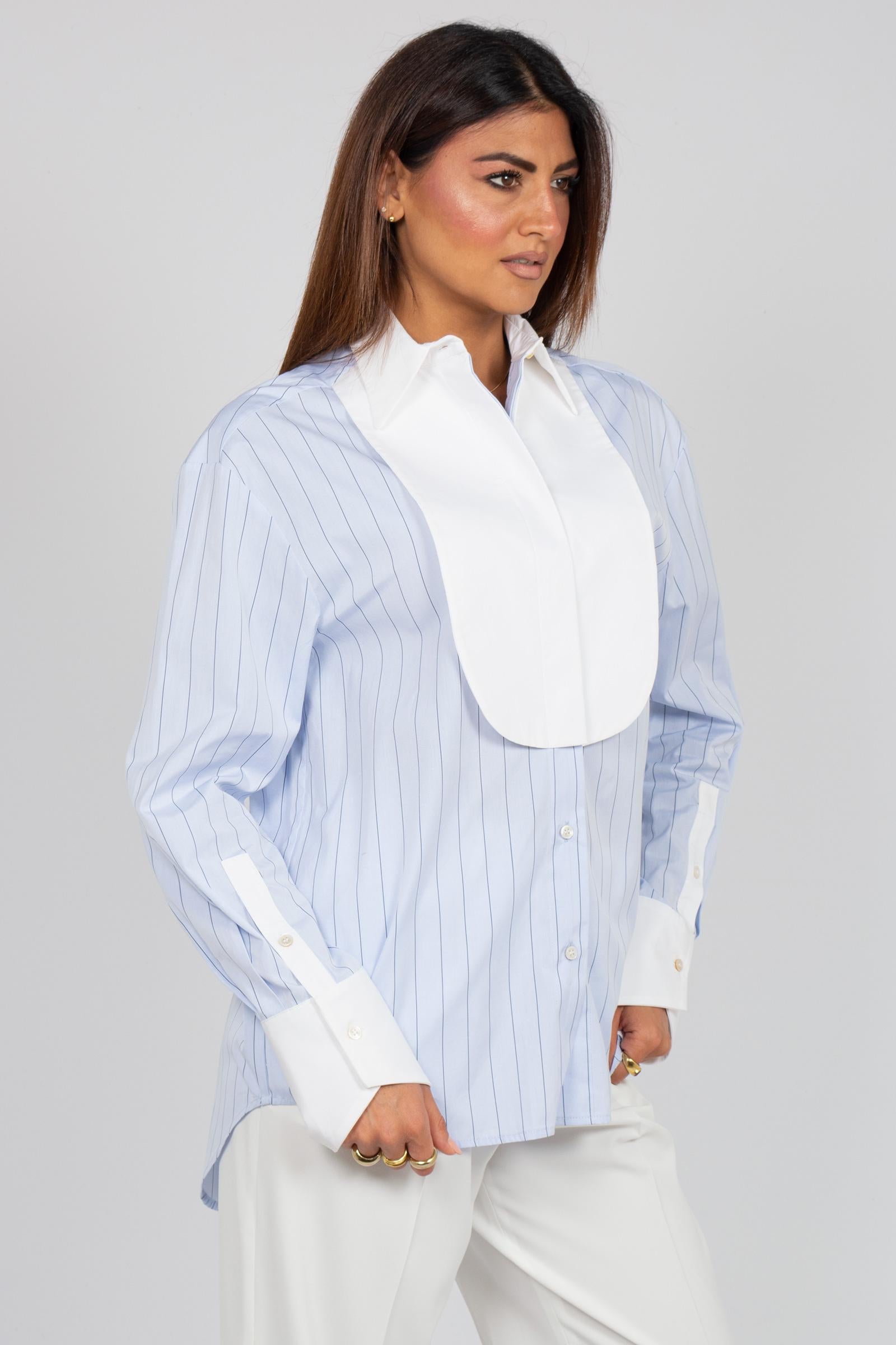 camicia in cotone a righe 'nem' P6SJ16 RI566 ERIKA CAVALLINI 