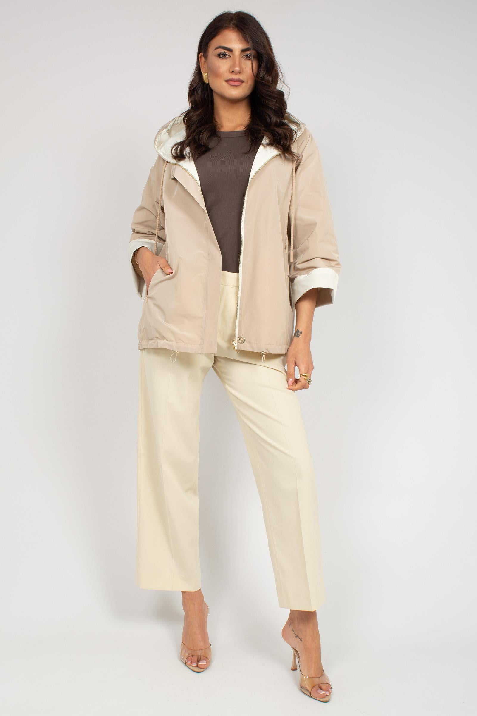 piumino leggero con cappuccio GB110JAZZ BEIGE SANGERMANO 