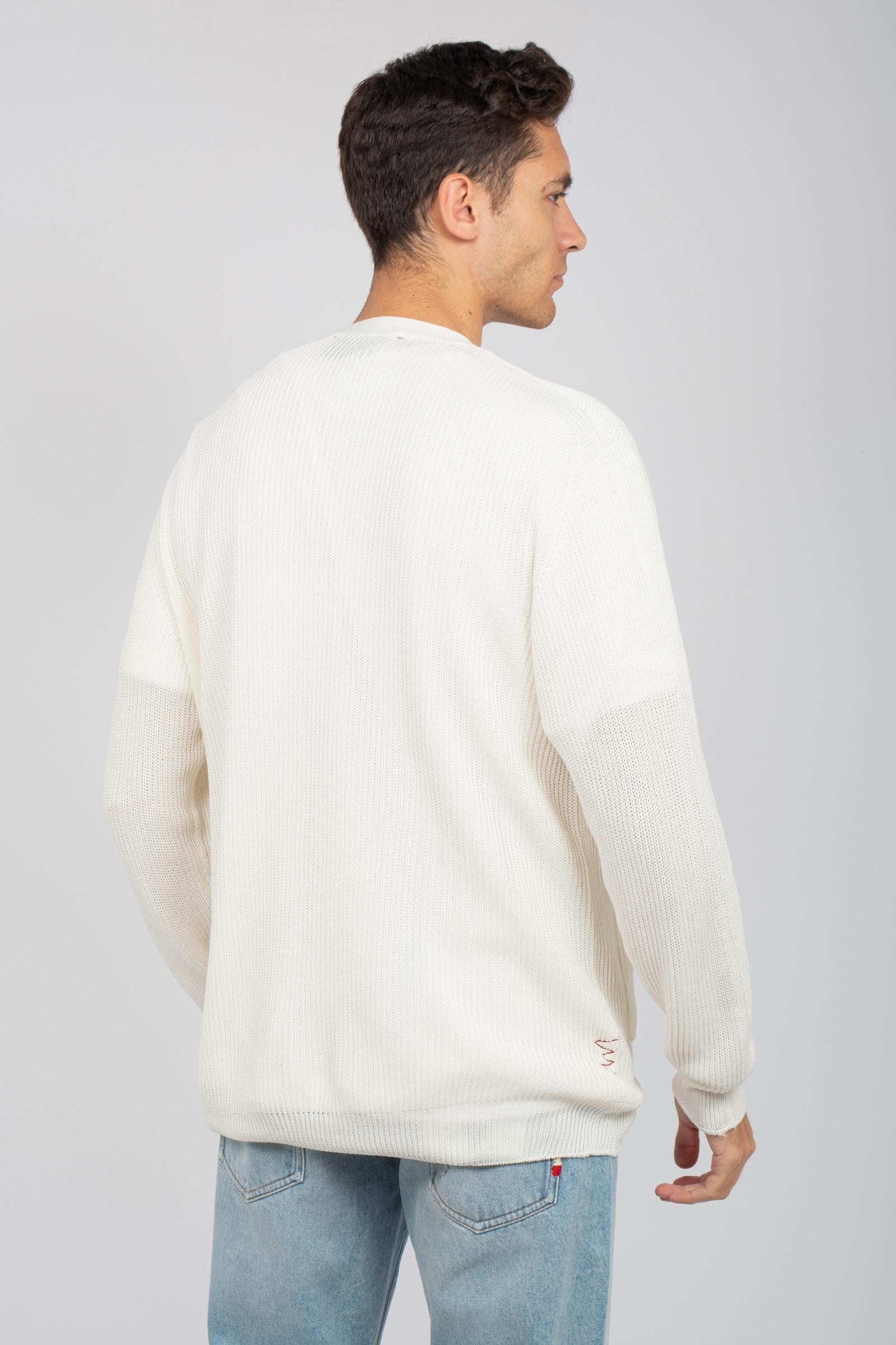 cardigan in cotone B9D0010D BIANCO AMARANTO 
