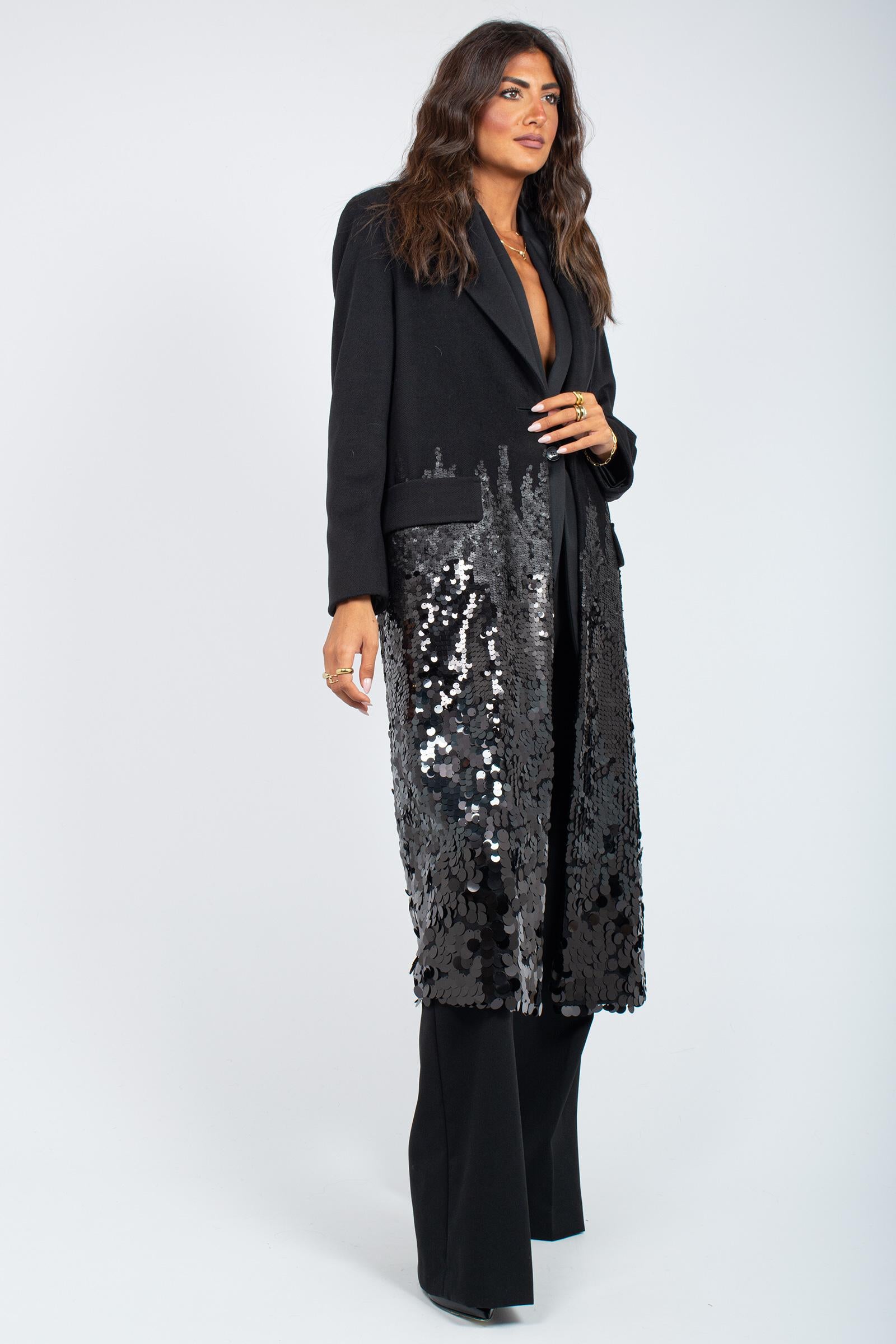 cappotto con fondo ricamato A265565000 659/659 MOUCHE 