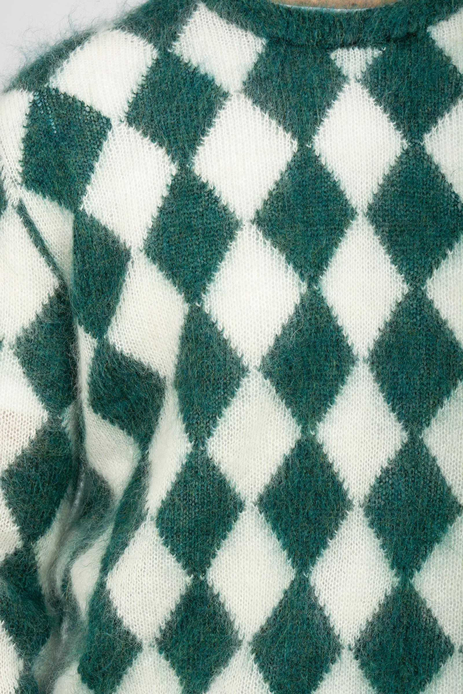 girocollo a rombi in misto mohair B9F0053 BOTTIGLIA AMARANTO 