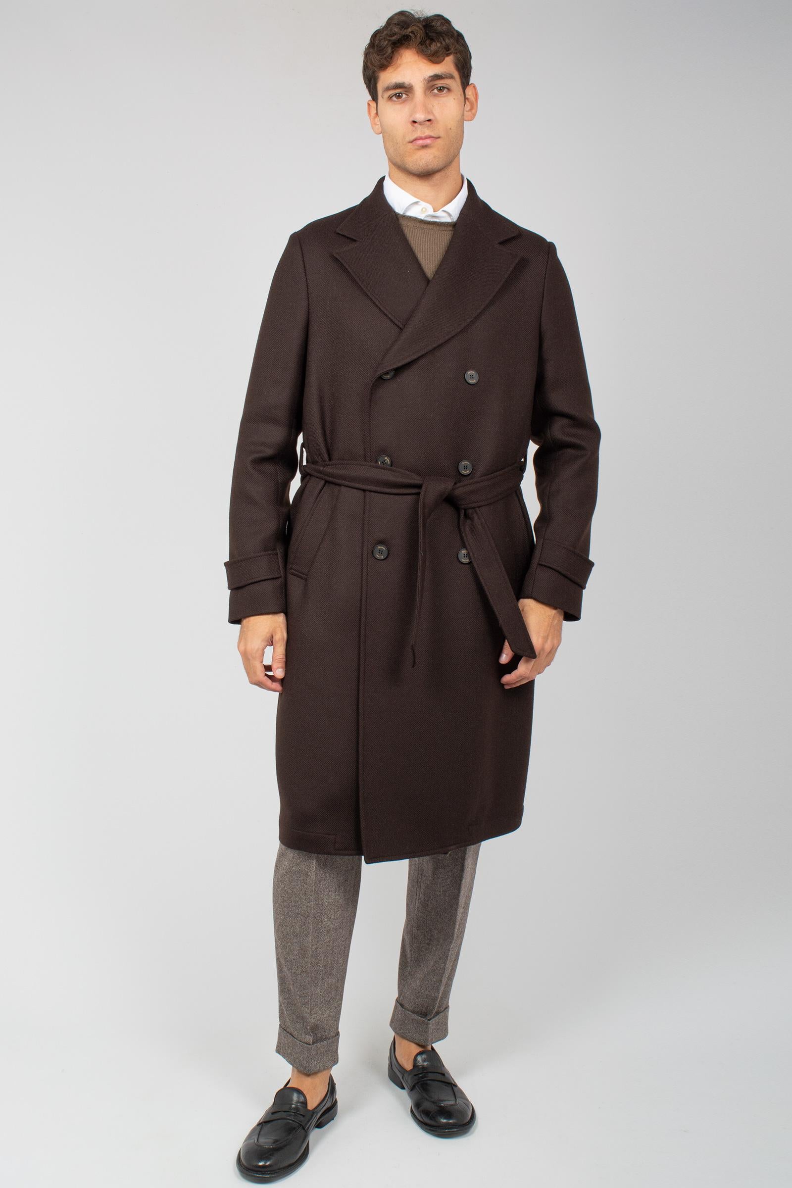 cappotto doppio petto con cintura DC21246F 560 DRUMOHR 