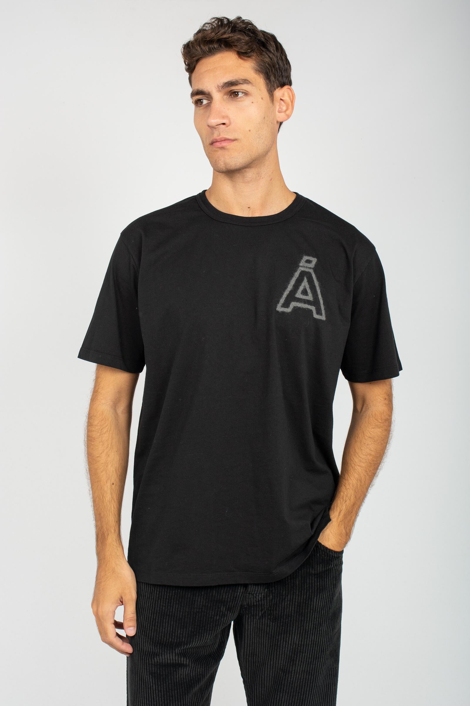 t-shirt in cotone B6F0064 NERO AMARANTO 