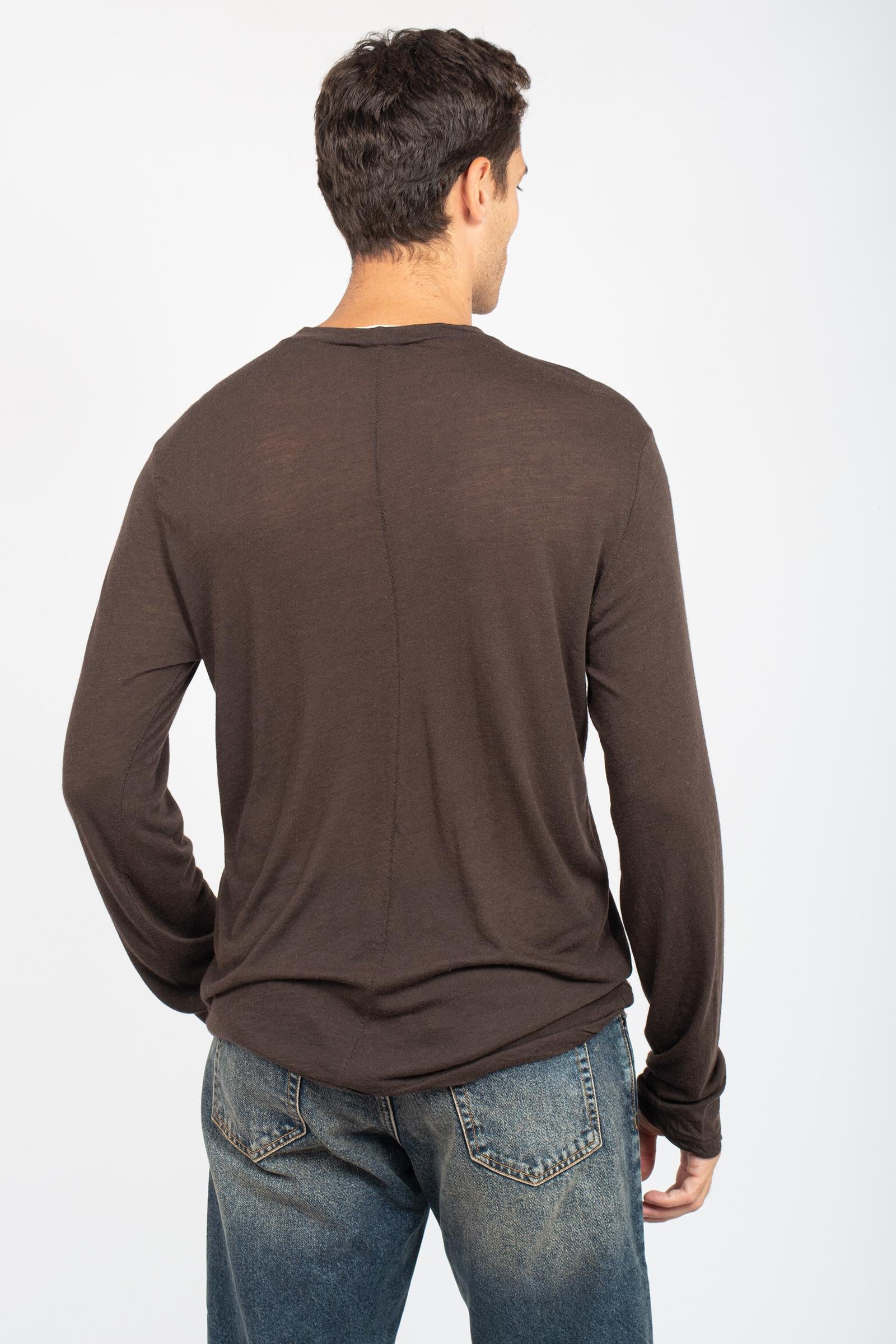 t-shirt manica lunga in misto lana AI25AFU70 24 ATOMO FACTORY 