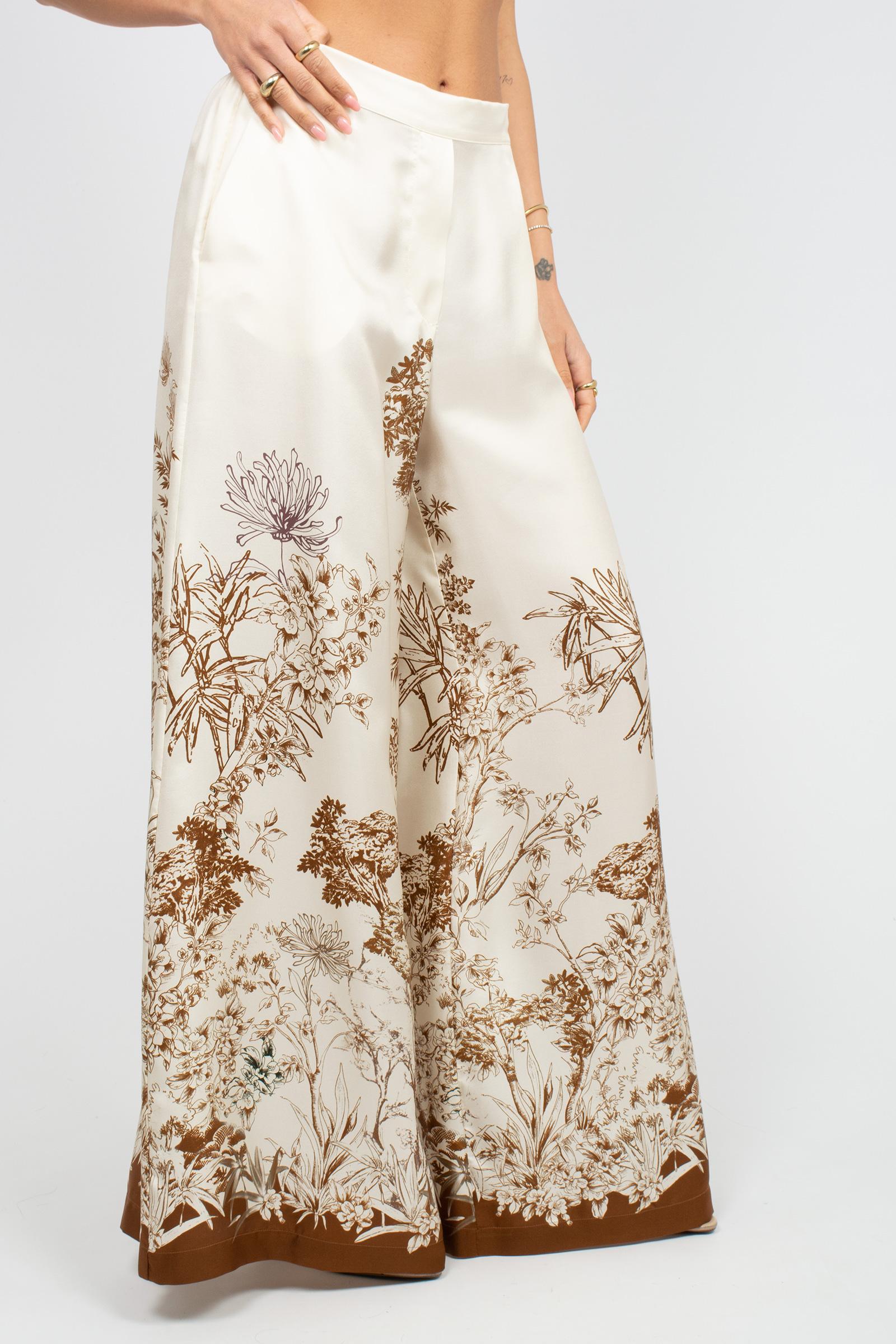 pantalone in seta stampata 26SMCP24726SSE231 68303 MAISON COGO 