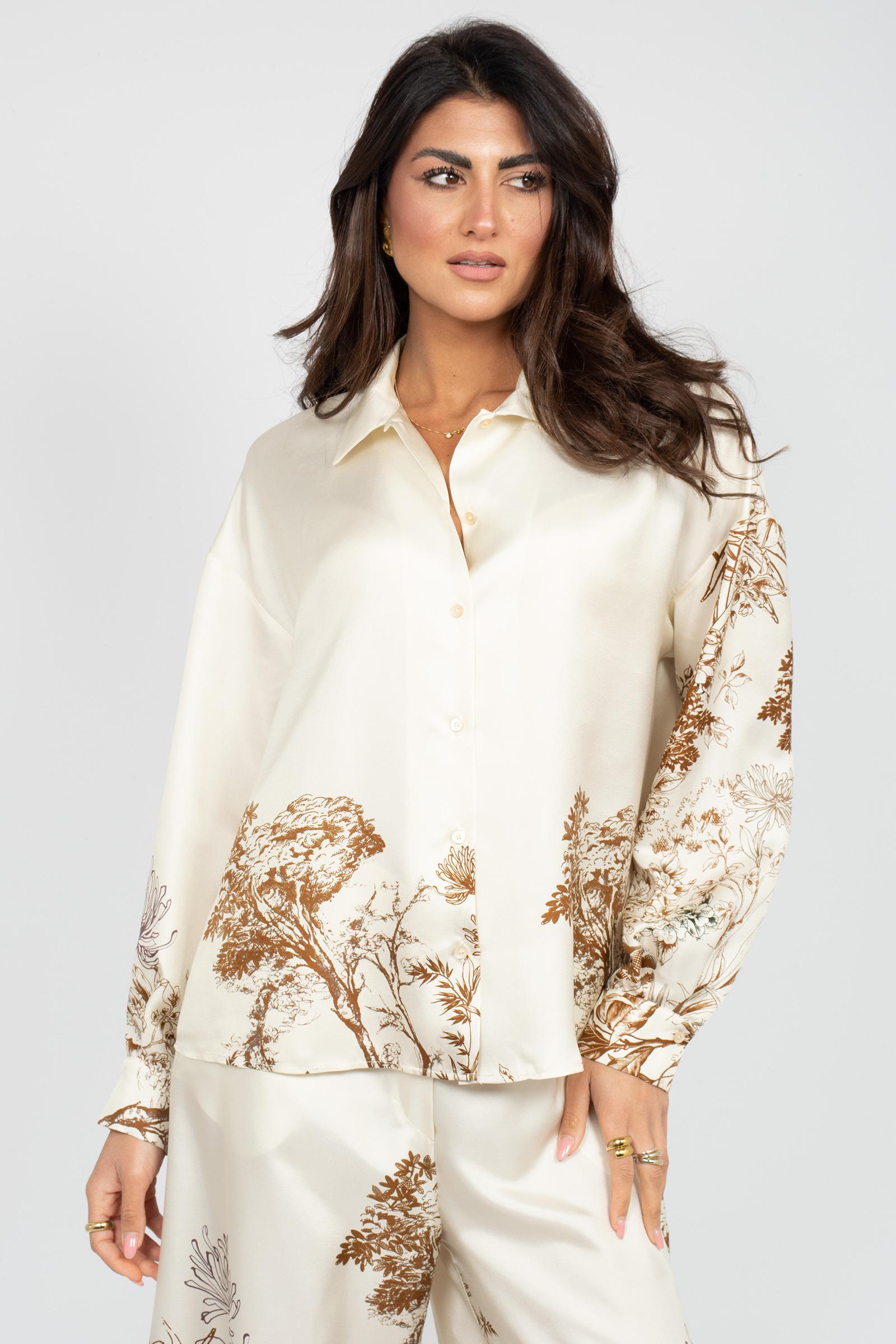 camicia in seta stampata 26SMCC34326SSE231 68303 MAISON COGO 