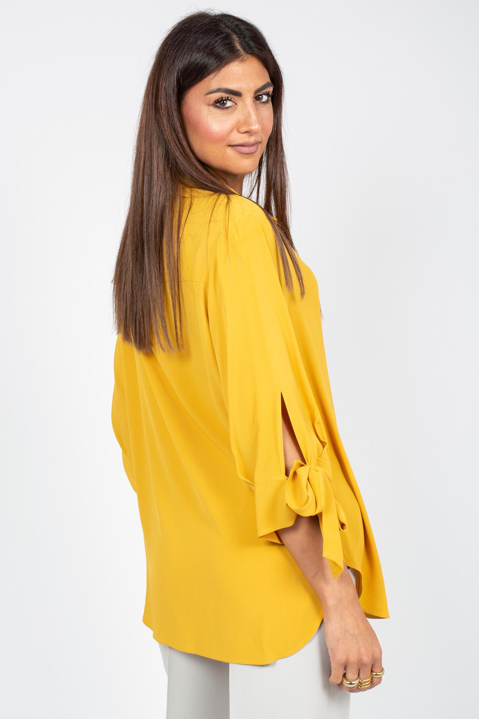 blusa in misto seta 'brittani' S6SU12 B20 SEMICOUTURE 