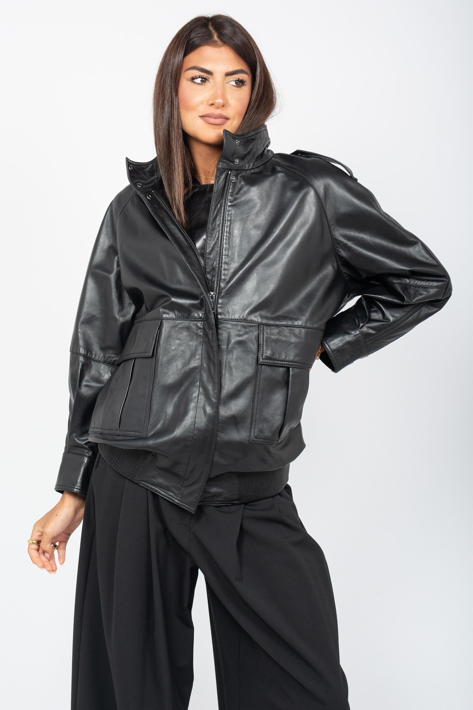 bomber in pelle 'bessica' BESSICA 003 MARELLA 