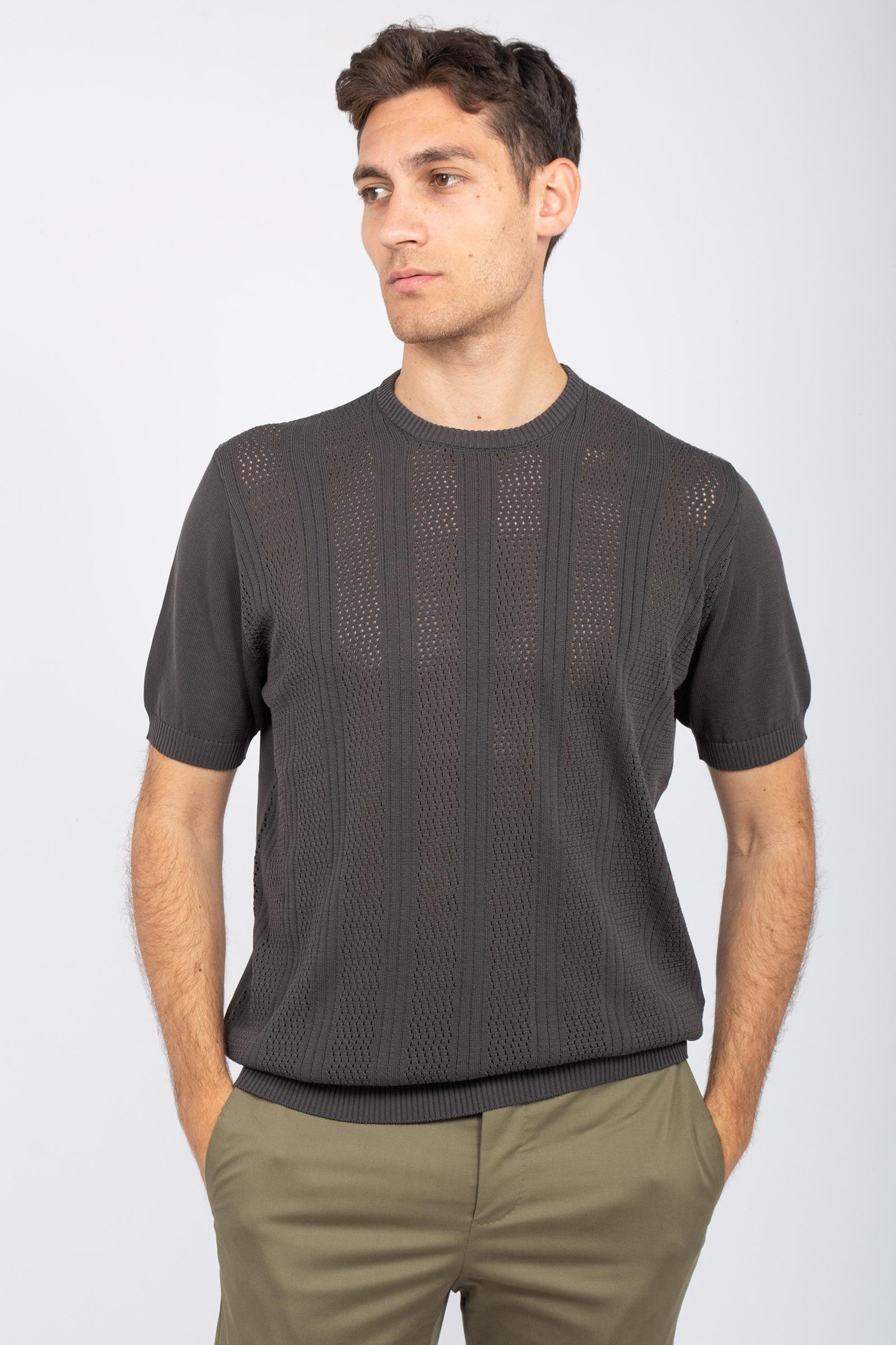 t-shirt girocollo traforata D1Z300PT 470 DRUMOHR 