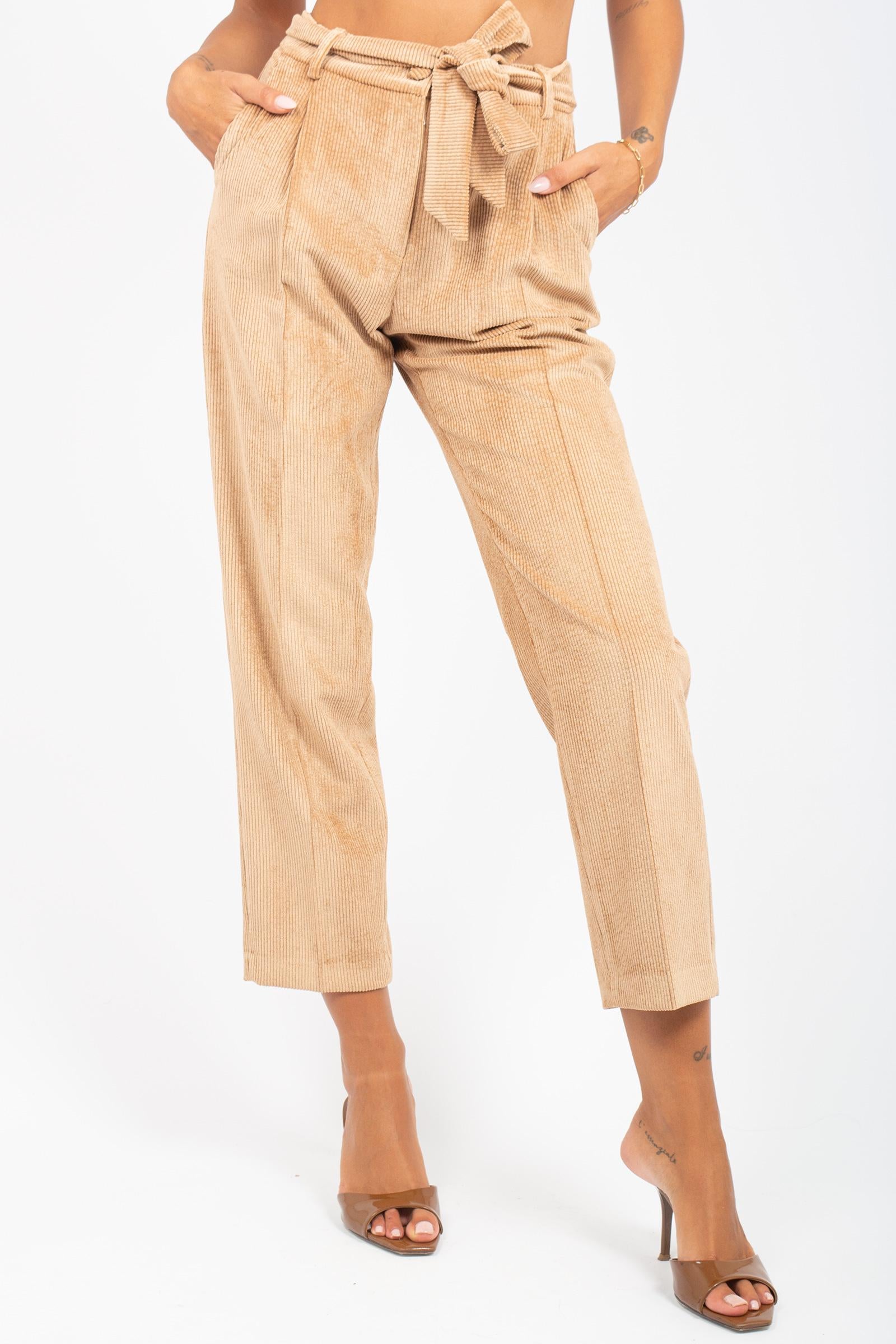 pantalone in velluto P288VELLUTO CAMMELLO SANGERMANO 