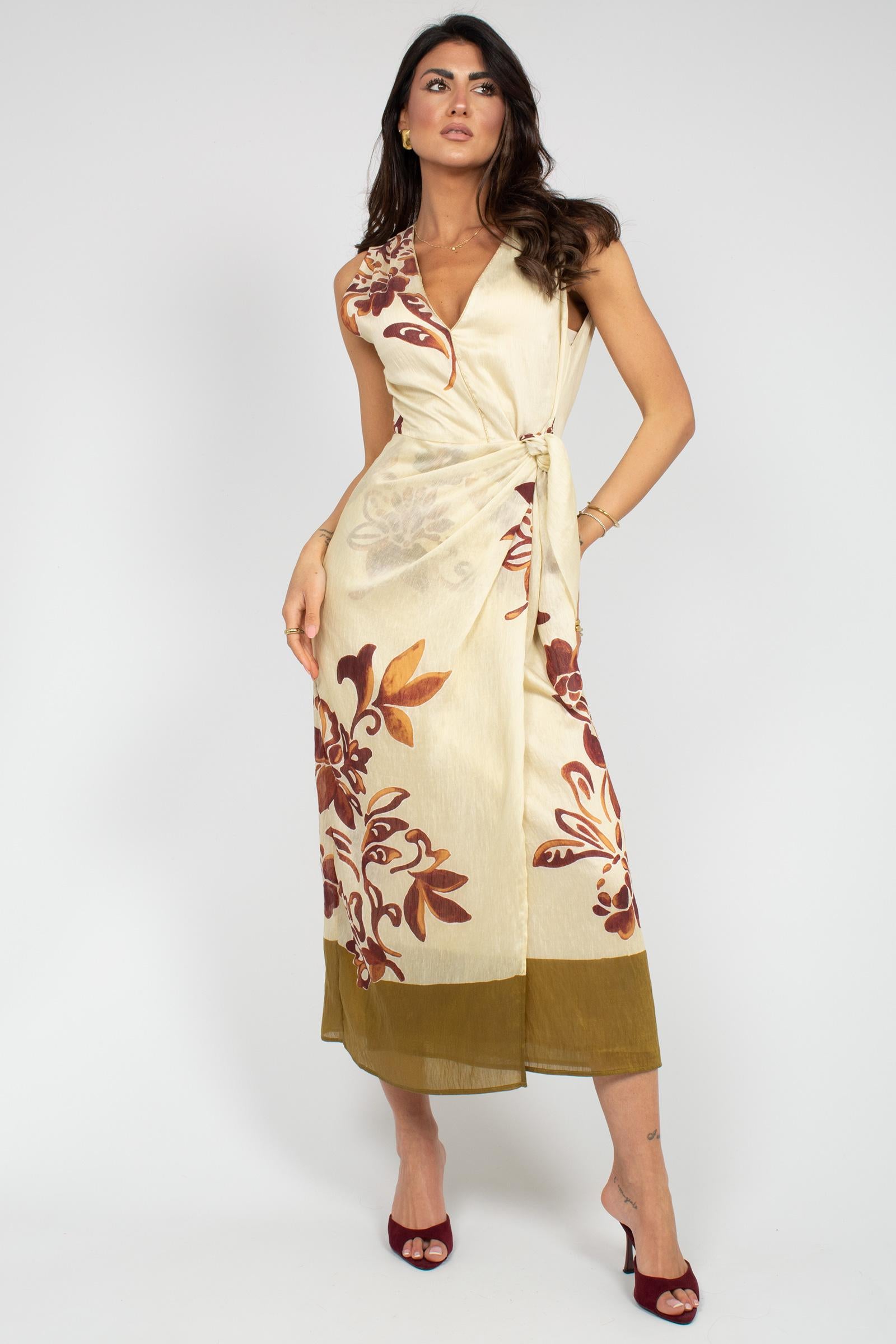 abito lungo con fantasia VALIMA393 1375 HANAMI D'OR 