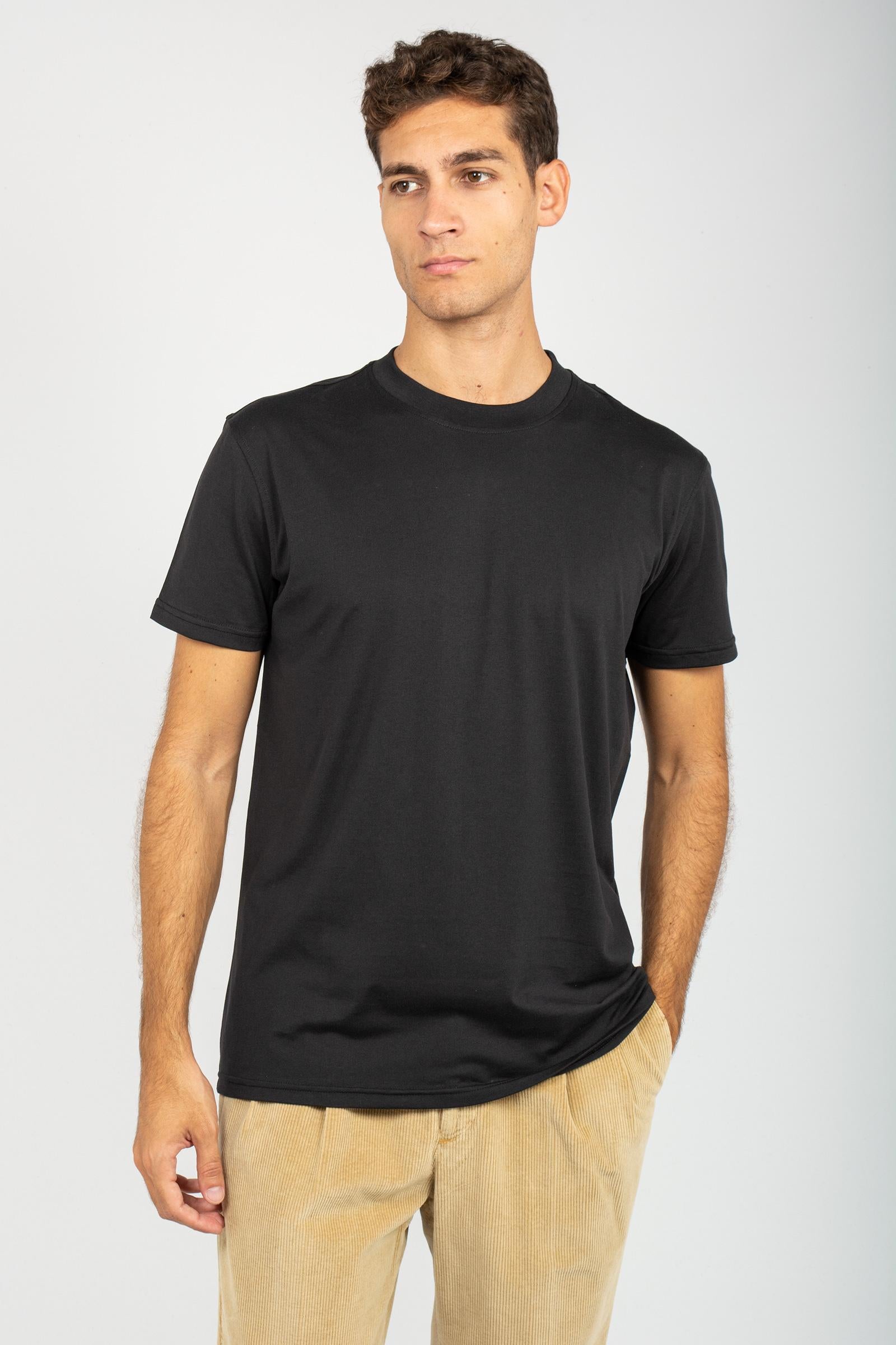t-shirt in cotone e seta TL5STM050LEL 01CD0990 PT TORINO 