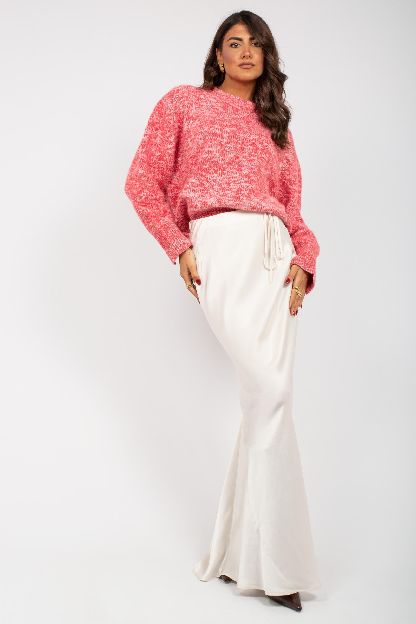 girocollo oversize in lana melange 0225K1001 28 3311 