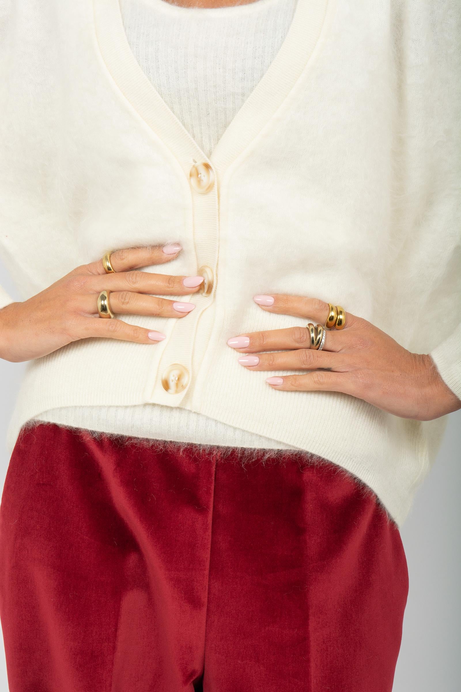 cardigan in cashmere 4703110C ECRU NOT SHY 