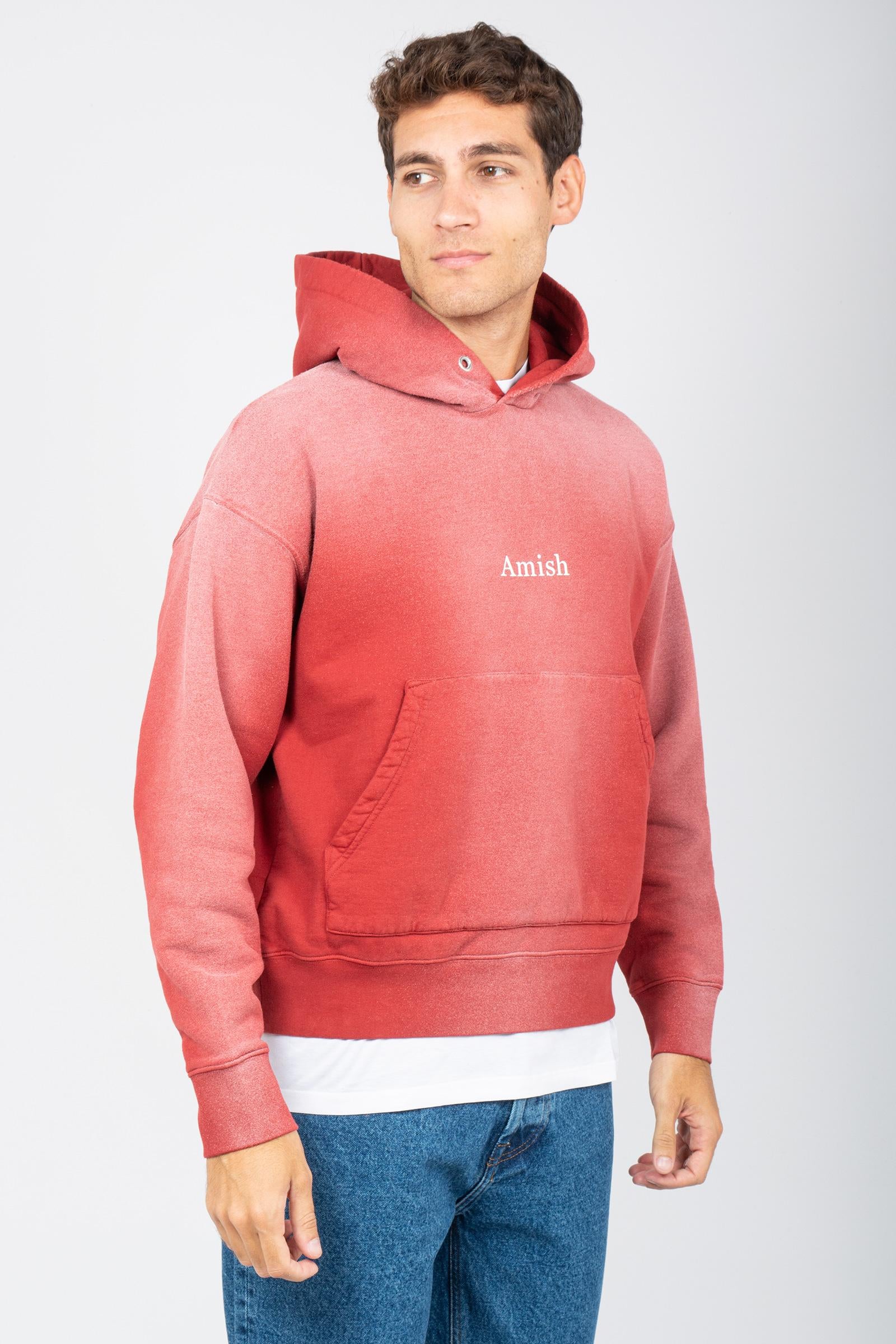 felpa micro logo in cotone AMU051CN303087 C0511 AMISH 