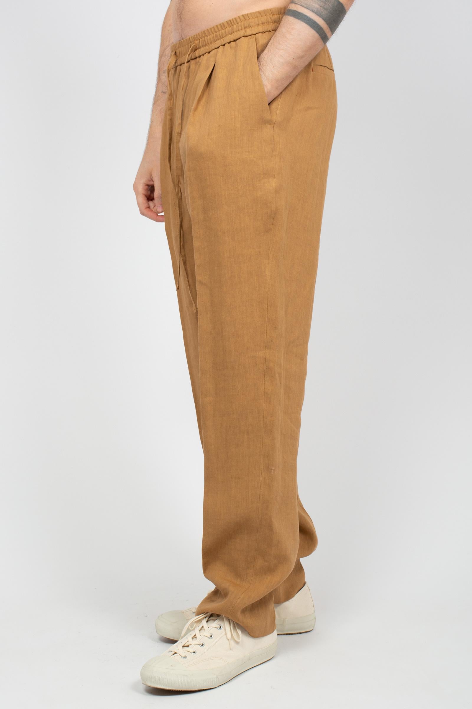 jogger in lino B6AB0037 BEIGE AMARANTO 