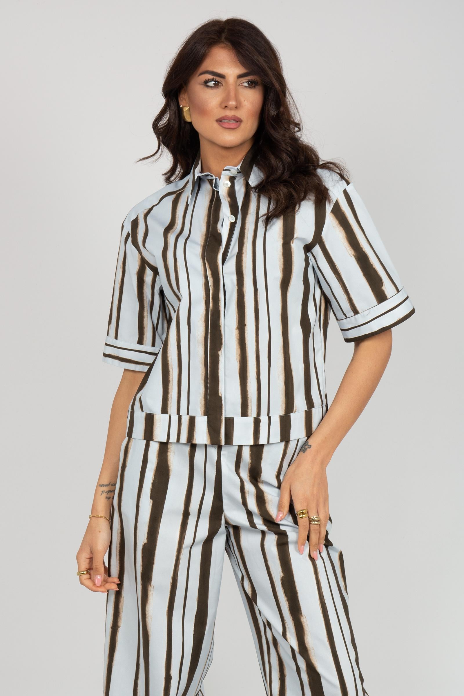 camicia in cotone stampato 'pallore' 2616111048600 004 MM - MAX MARA 