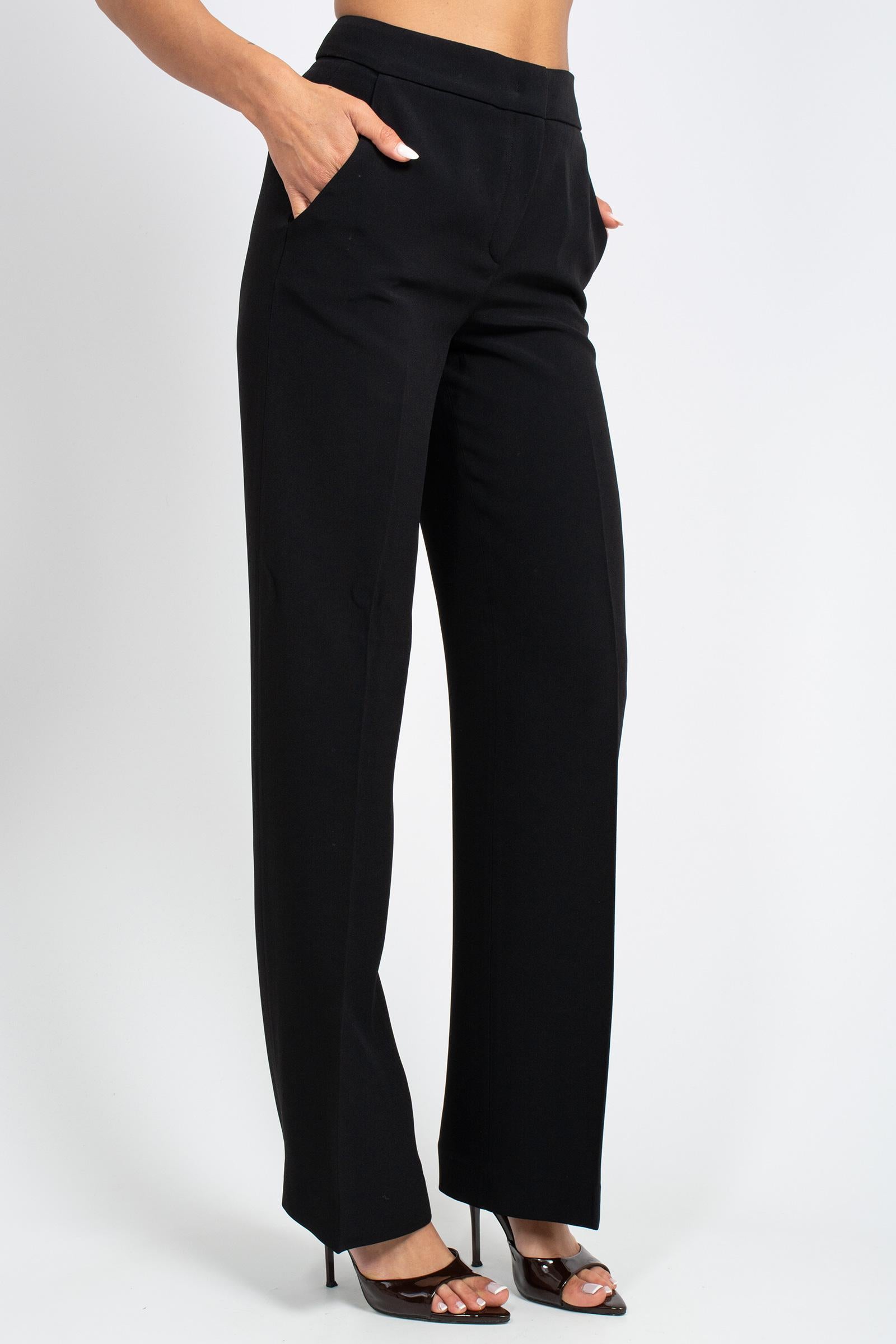 pantalone in misto viscosa P26M976MB NERO VIA MASINI 80 