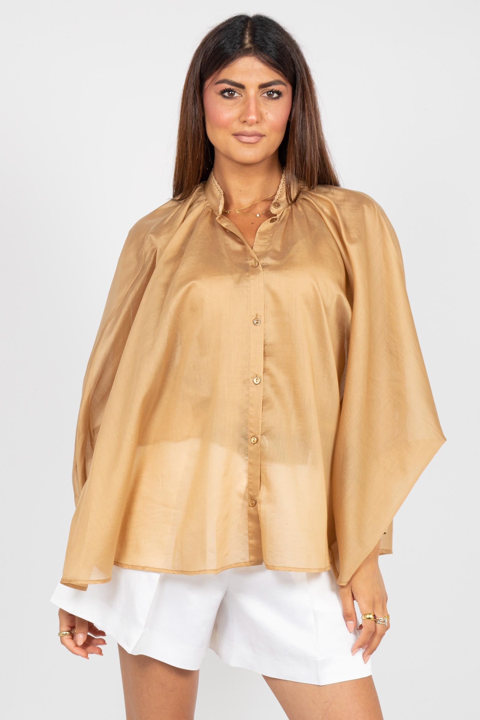 blusa oversize in voile di cotone D48EK066E39 00019 ERMANNO - ERMANNO SCERVINO 