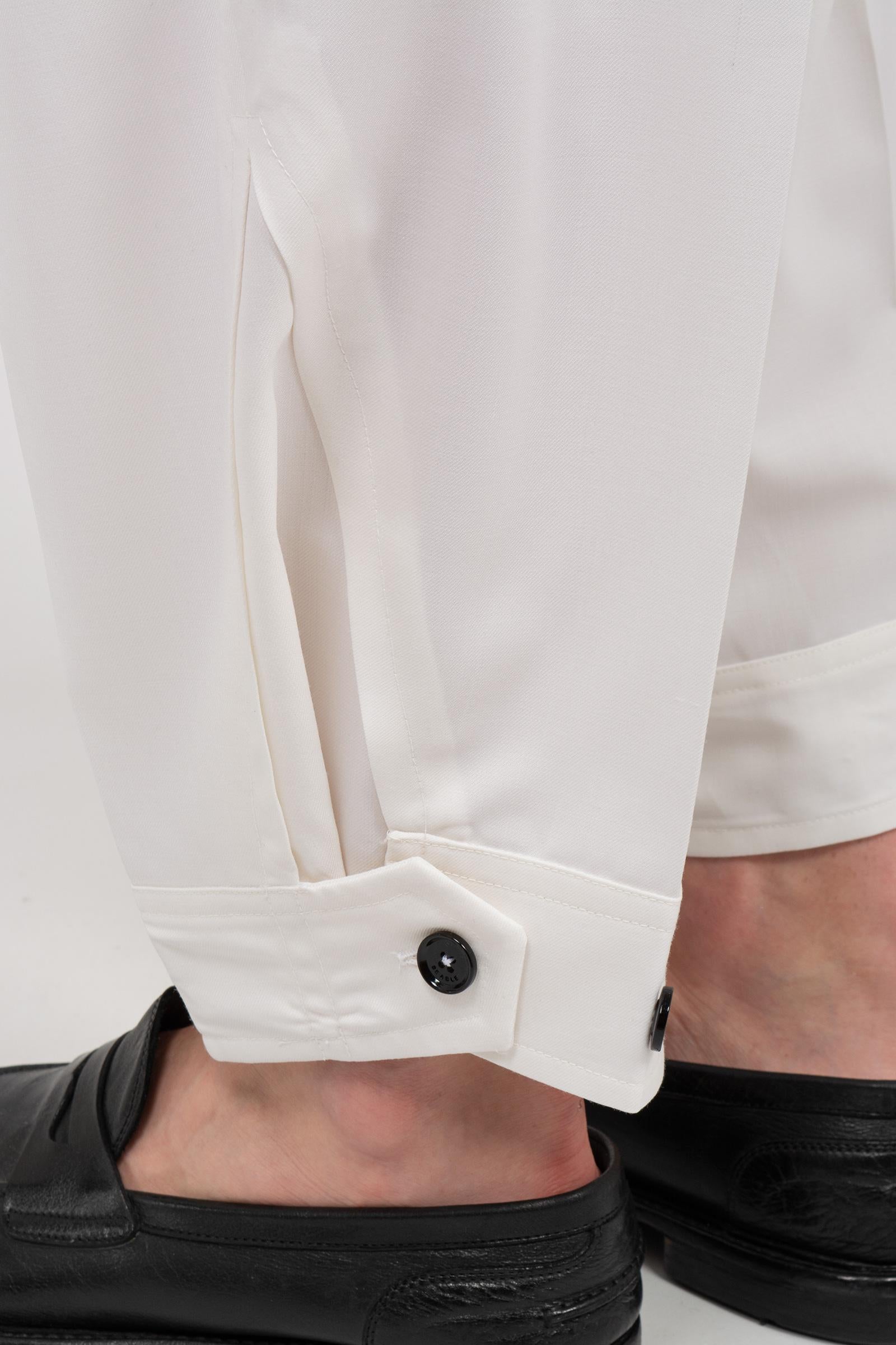 pantalone con bottoni sul fondo 'peter' PETERSMPS26 BIANCO BE ABLE 